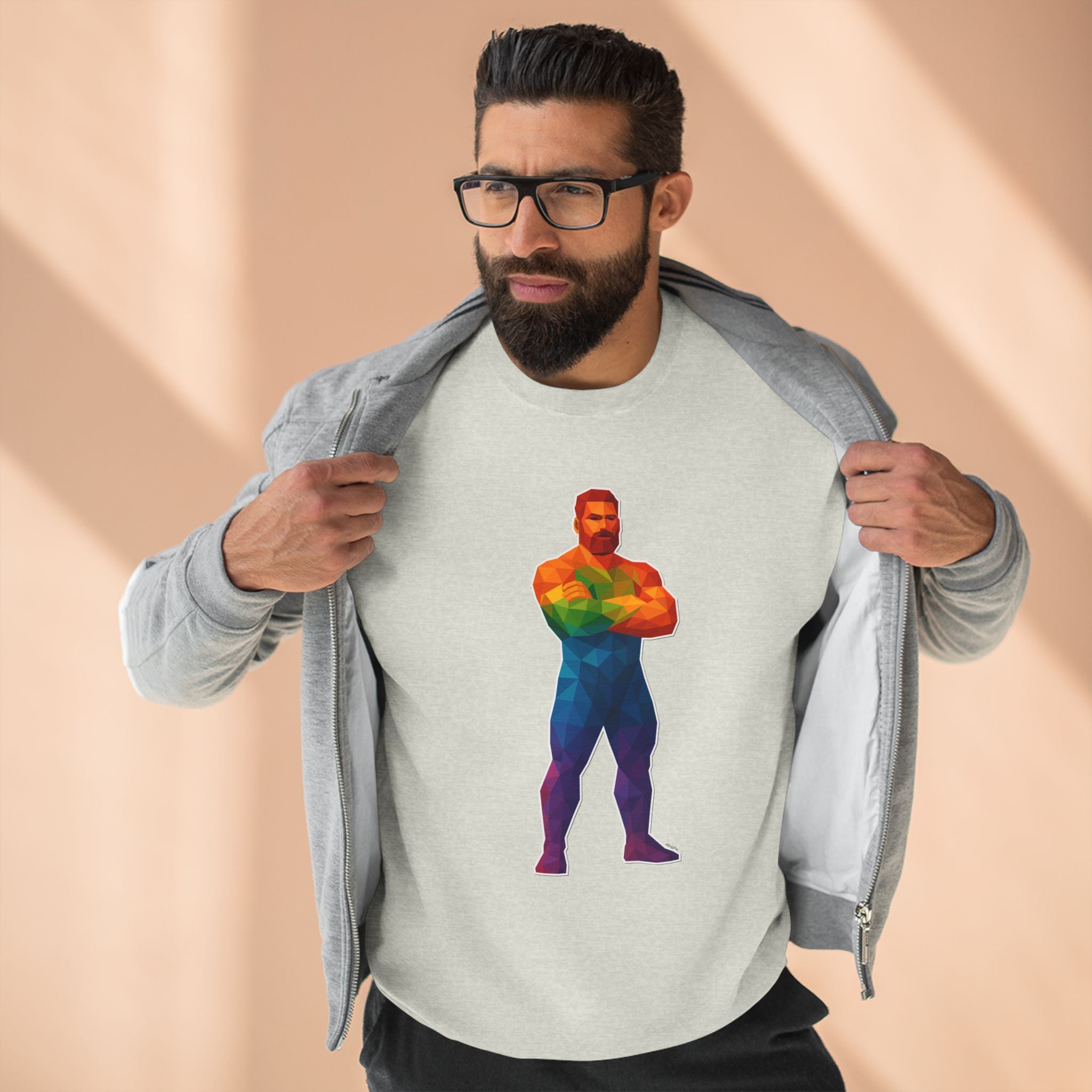Geometric Pride Daddy - Unisex Crewneck Sweatshirt
