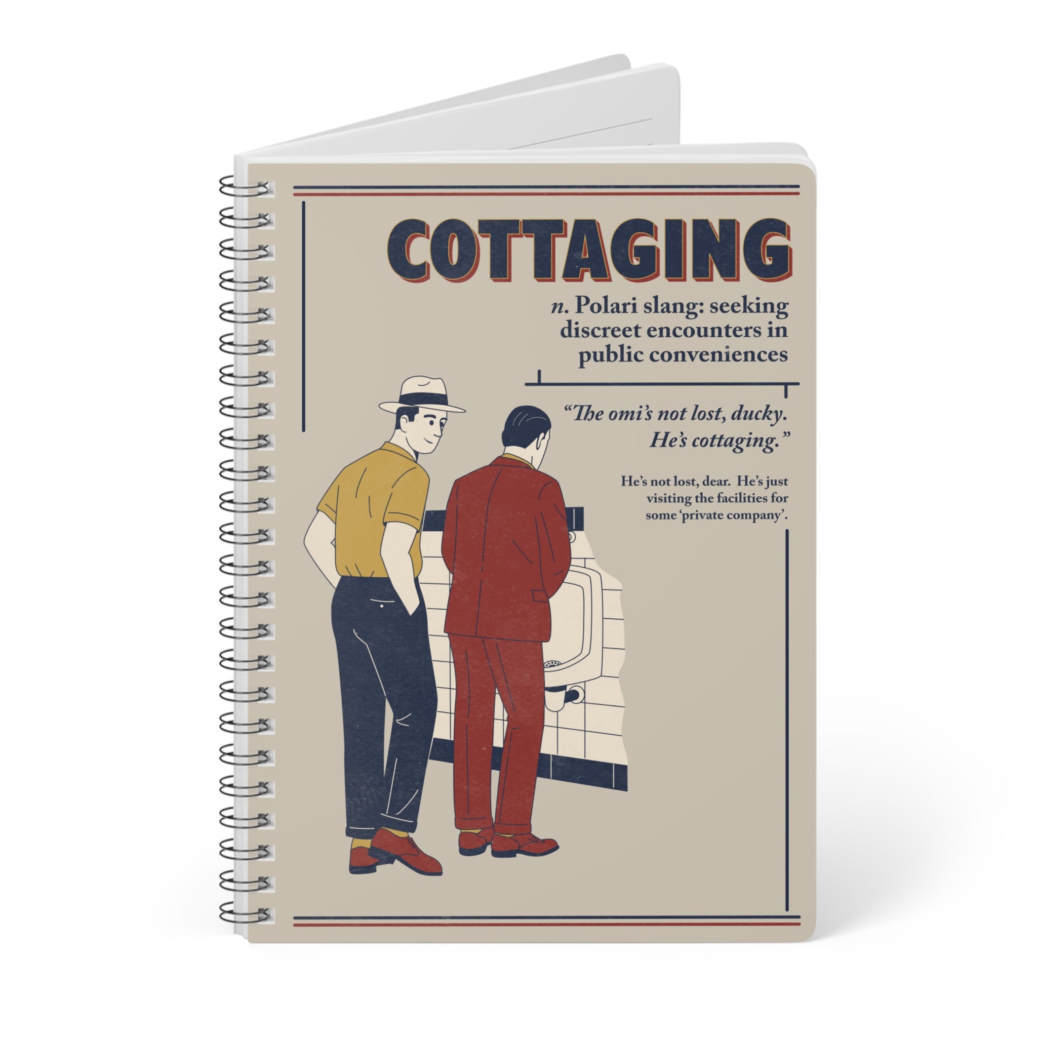 Polari: Cottaging - Wire-o-bound Notebook
