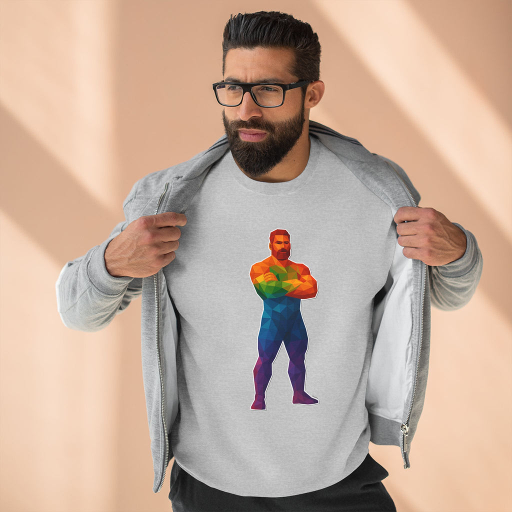 Geometric Pride Daddy - Unisex Crewneck Sweatshirt