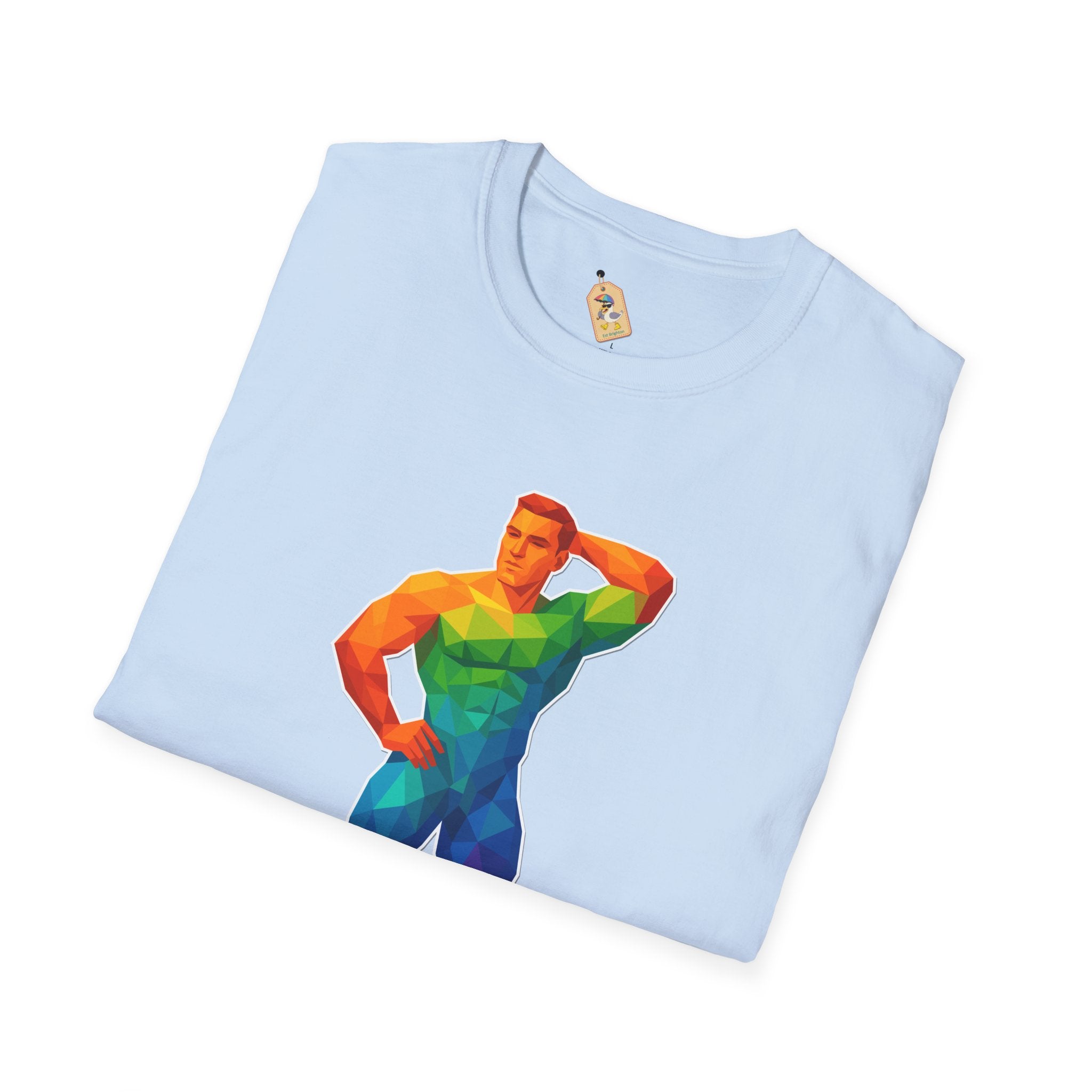 Geometric Pride Hunk - Unisex Softstyle T-Shirt