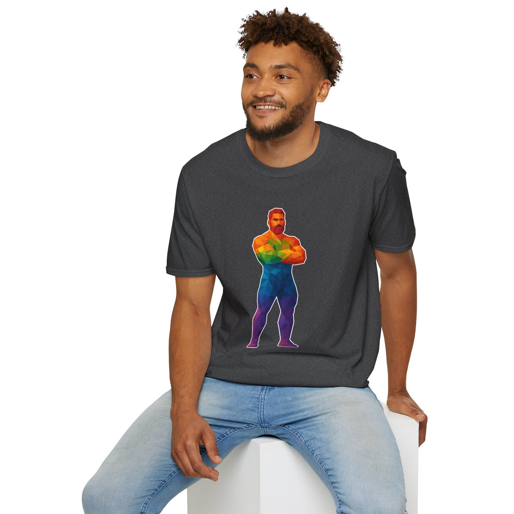 Geometric Pride Daddy - Unisex Softstyle T-Shirt