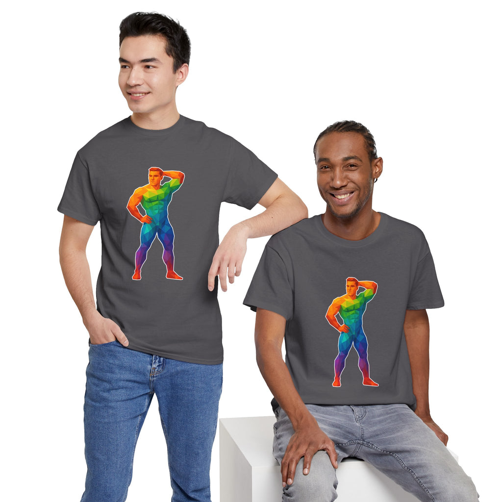 Geometric Pride Hunk - Unisex Heavy Cotton Shirt