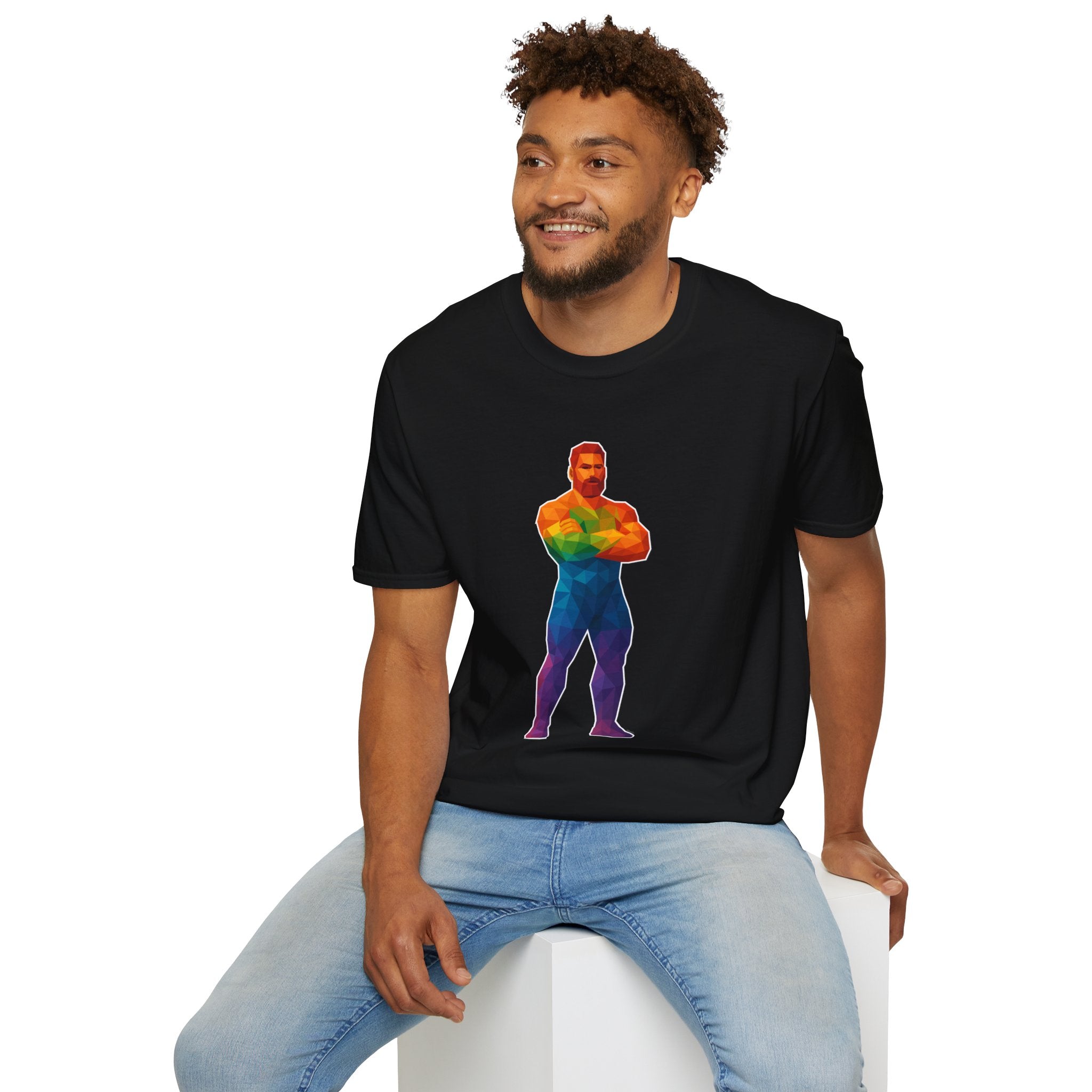 Geometric Pride Daddy - Unisex Softstyle T-Shirt