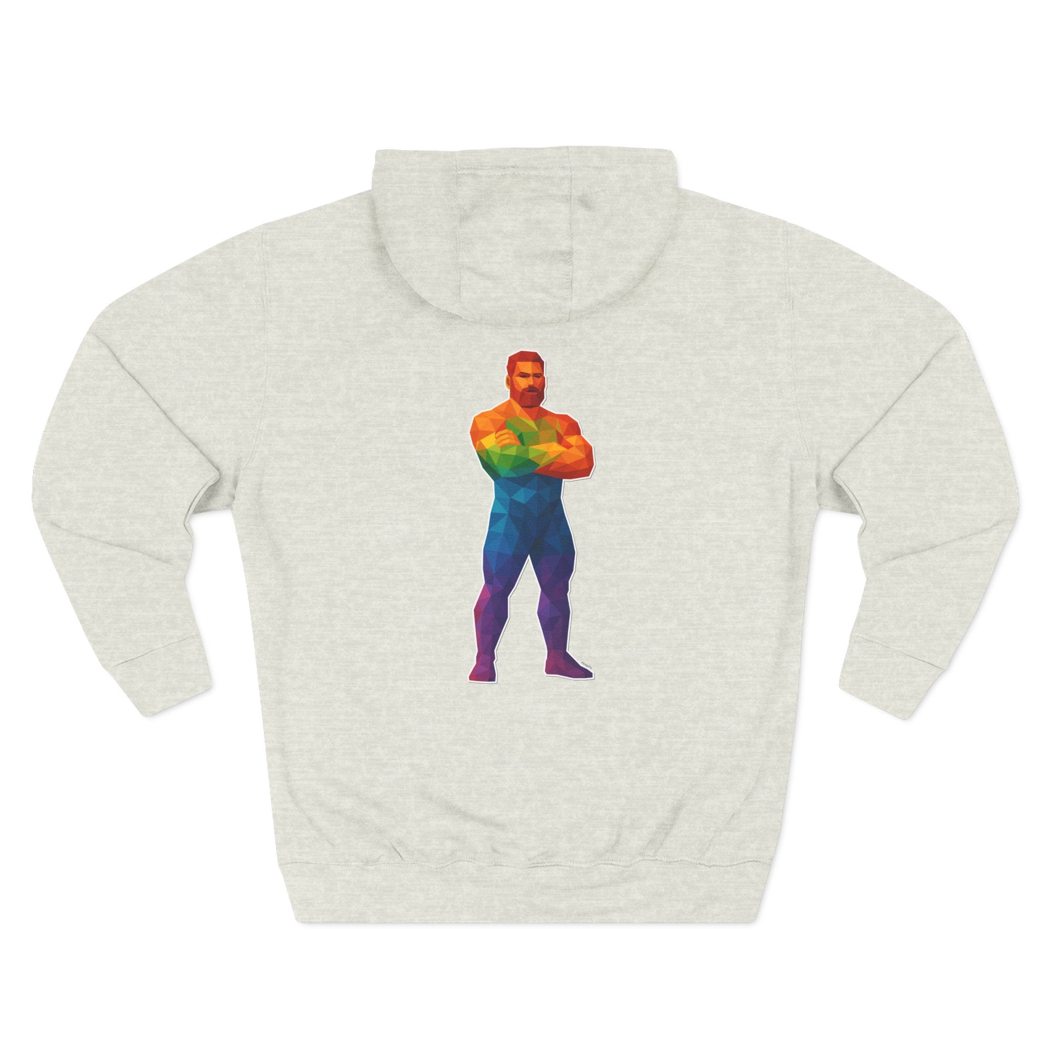 Geometric Pride Daddy - Three-Panel Fleece Hoodie