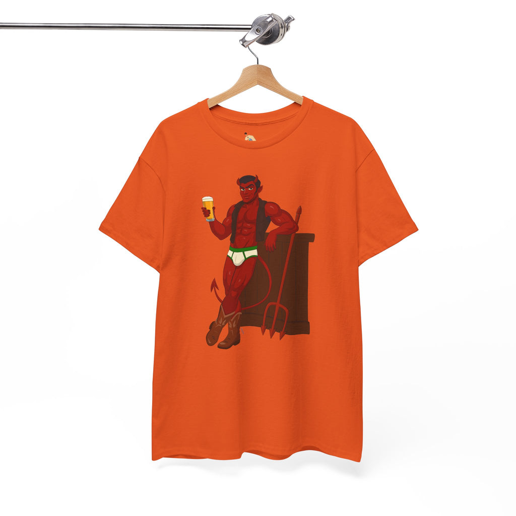 Saddle Up, Devil- Unisex Heavy Cotton Shirt