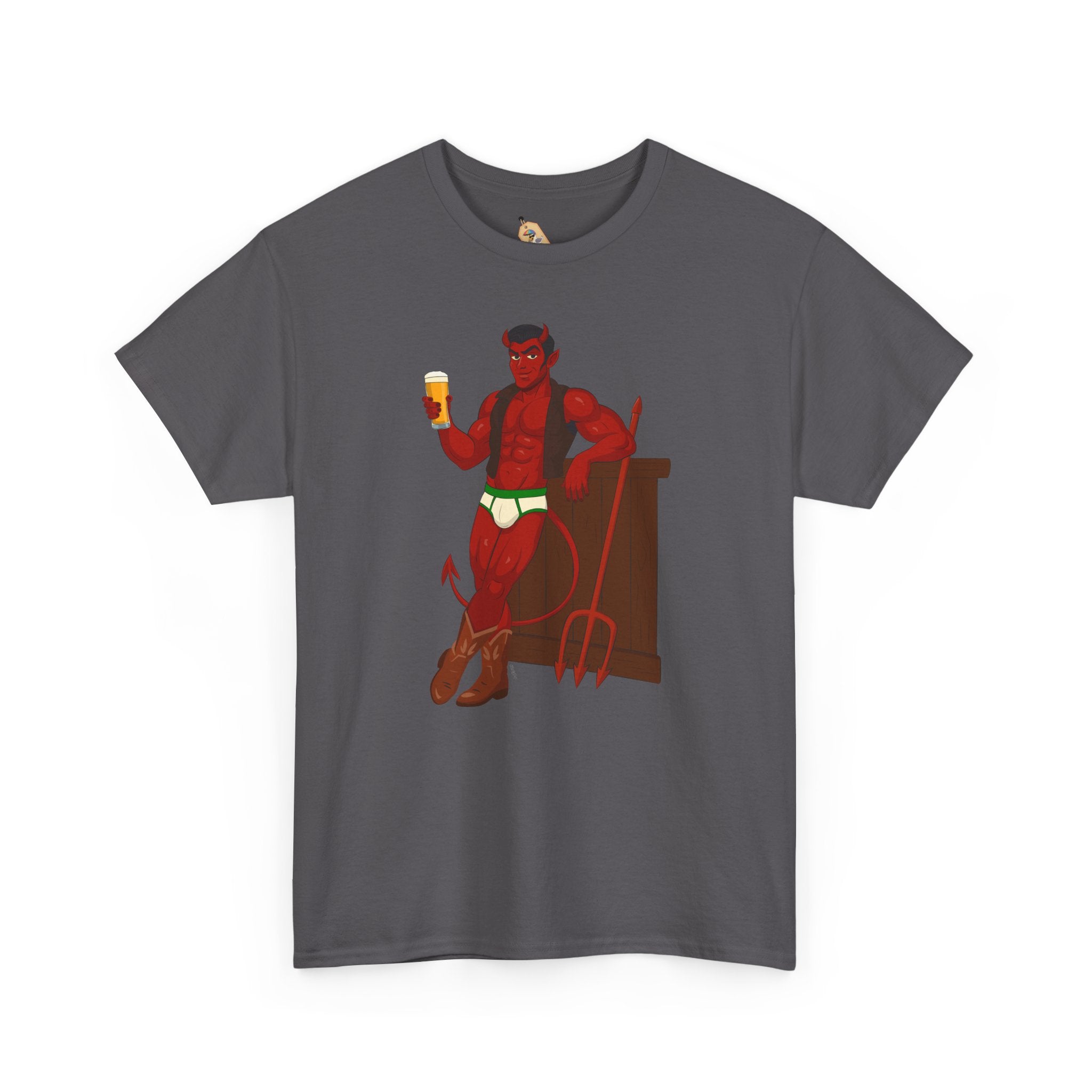 Saddle Up, Devil- Unisex Heavy Cotton Shirt
