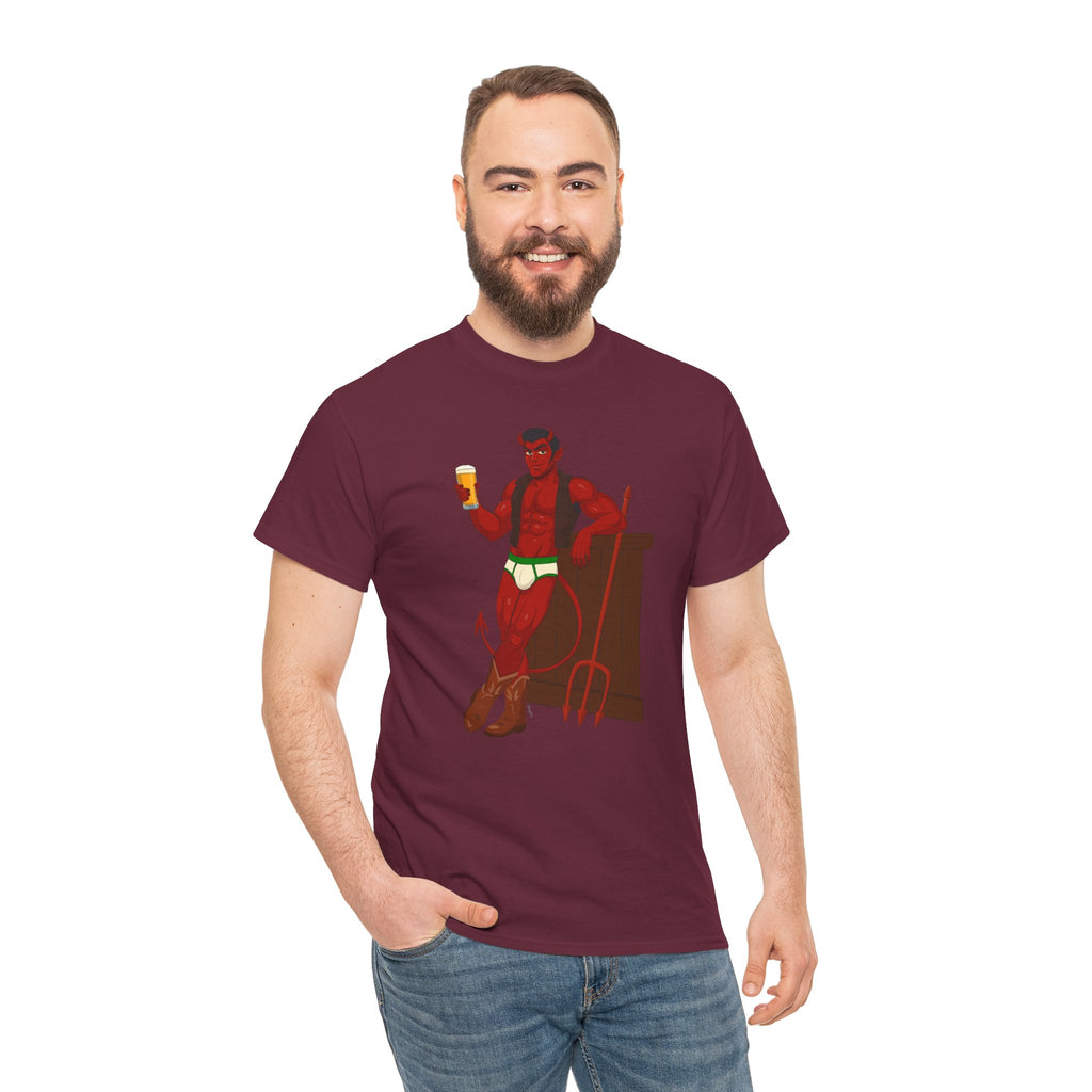 Saddle Up, Devil- Unisex Heavy Cotton Shirt