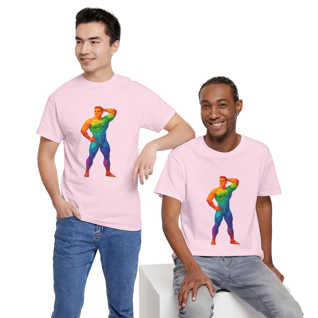 Geometric Pride Hunk - Unisex Heavy Cotton Shirt