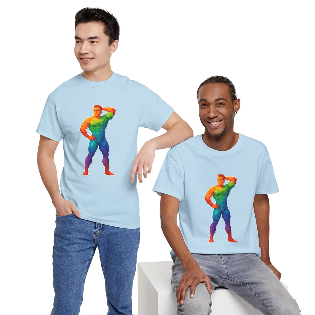Geometric Pride Hunk - Unisex Heavy Cotton Shirt