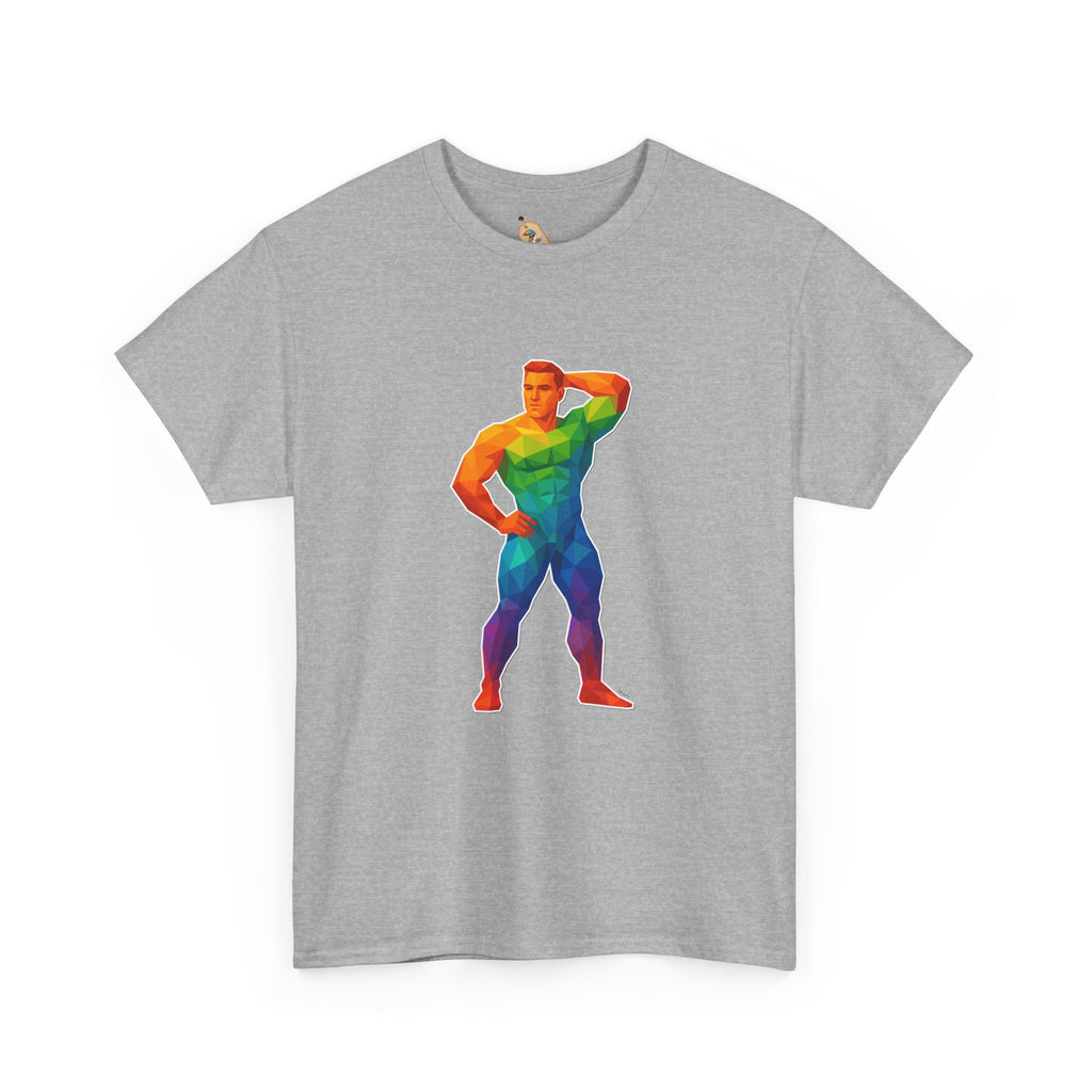 Geometric Pride Hunk - Unisex Heavy Cotton Shirt
