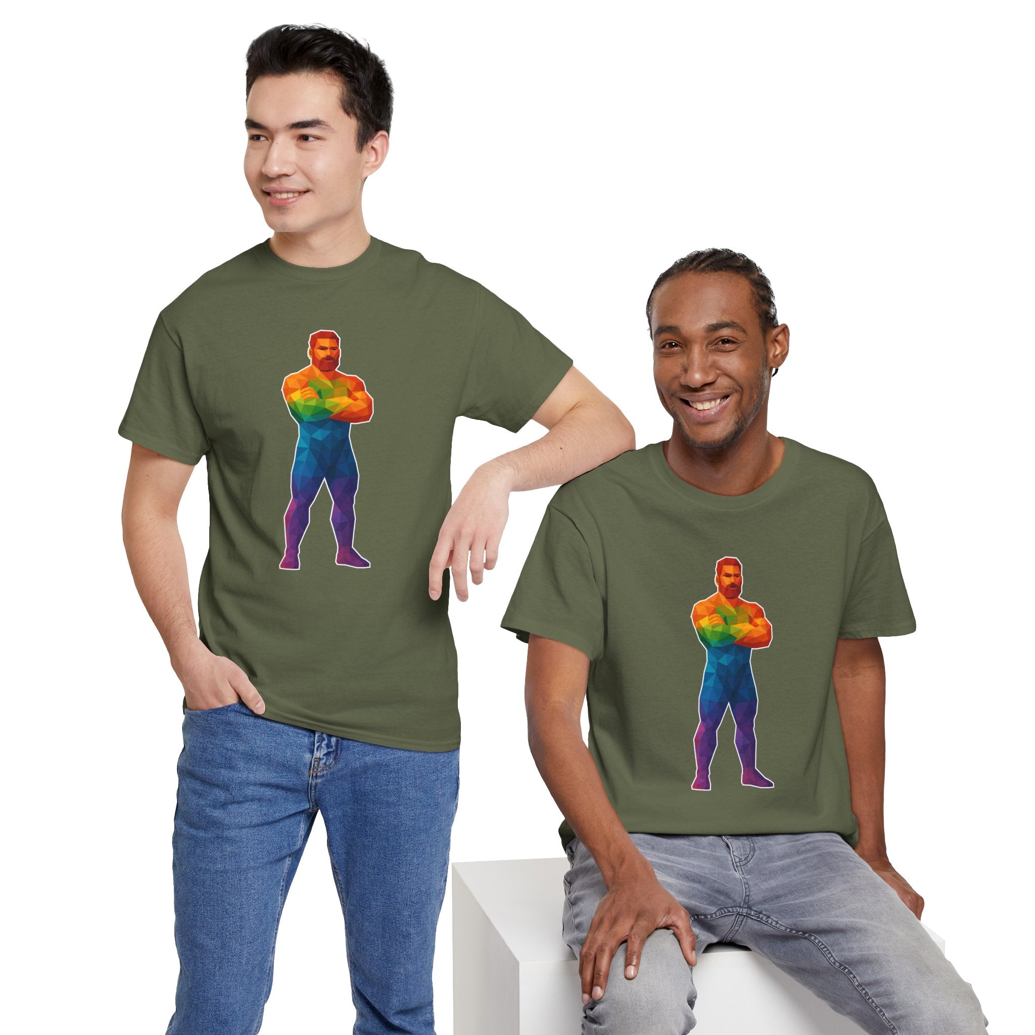 Geometric Pride Daddy - Unisex Heavy Cotton Shirt