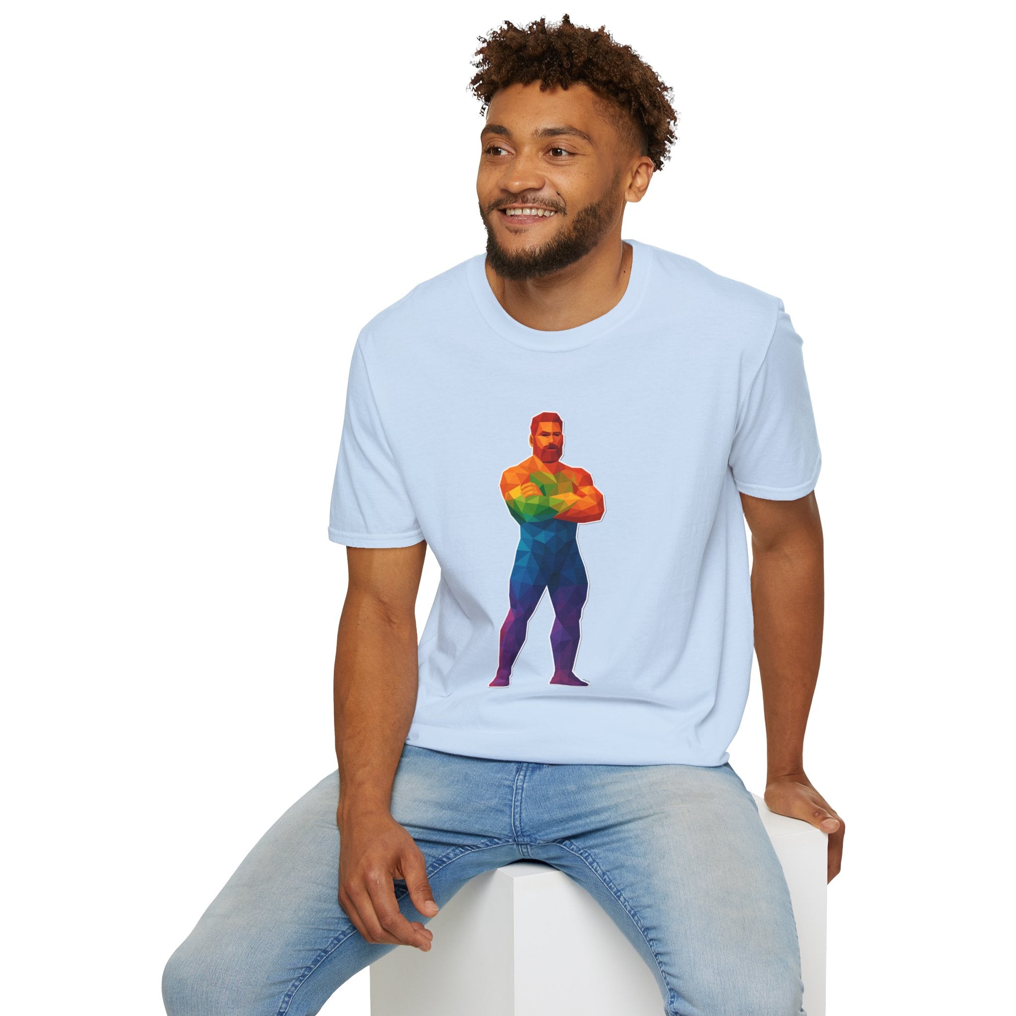 Geometric Pride Daddy - Unisex Softstyle T-Shirt