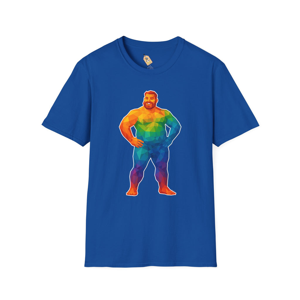 Geometric Pride Bear - Unisex Softstyle T-Shirt