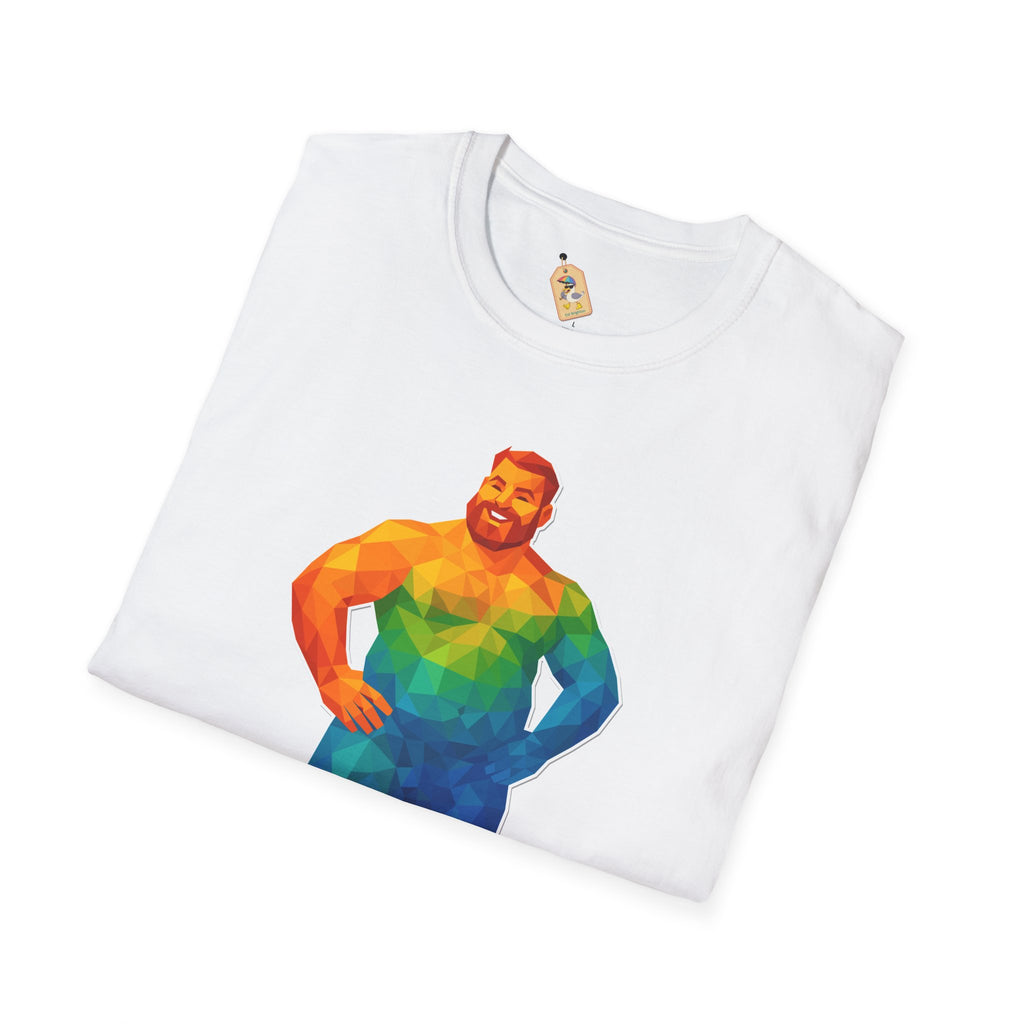 Geometric Pride Bear - Unisex Softstyle T-Shirt