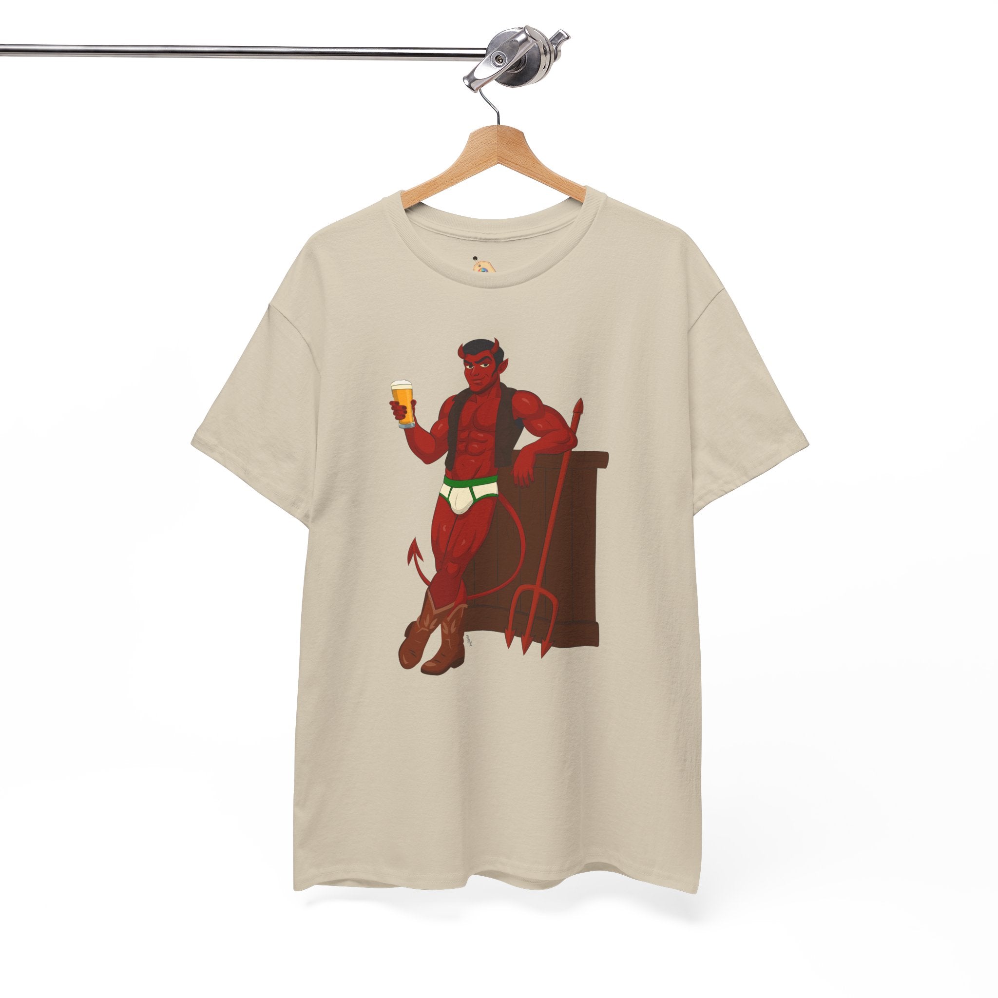Saddle Up, Devil- Unisex Heavy Cotton Shirt