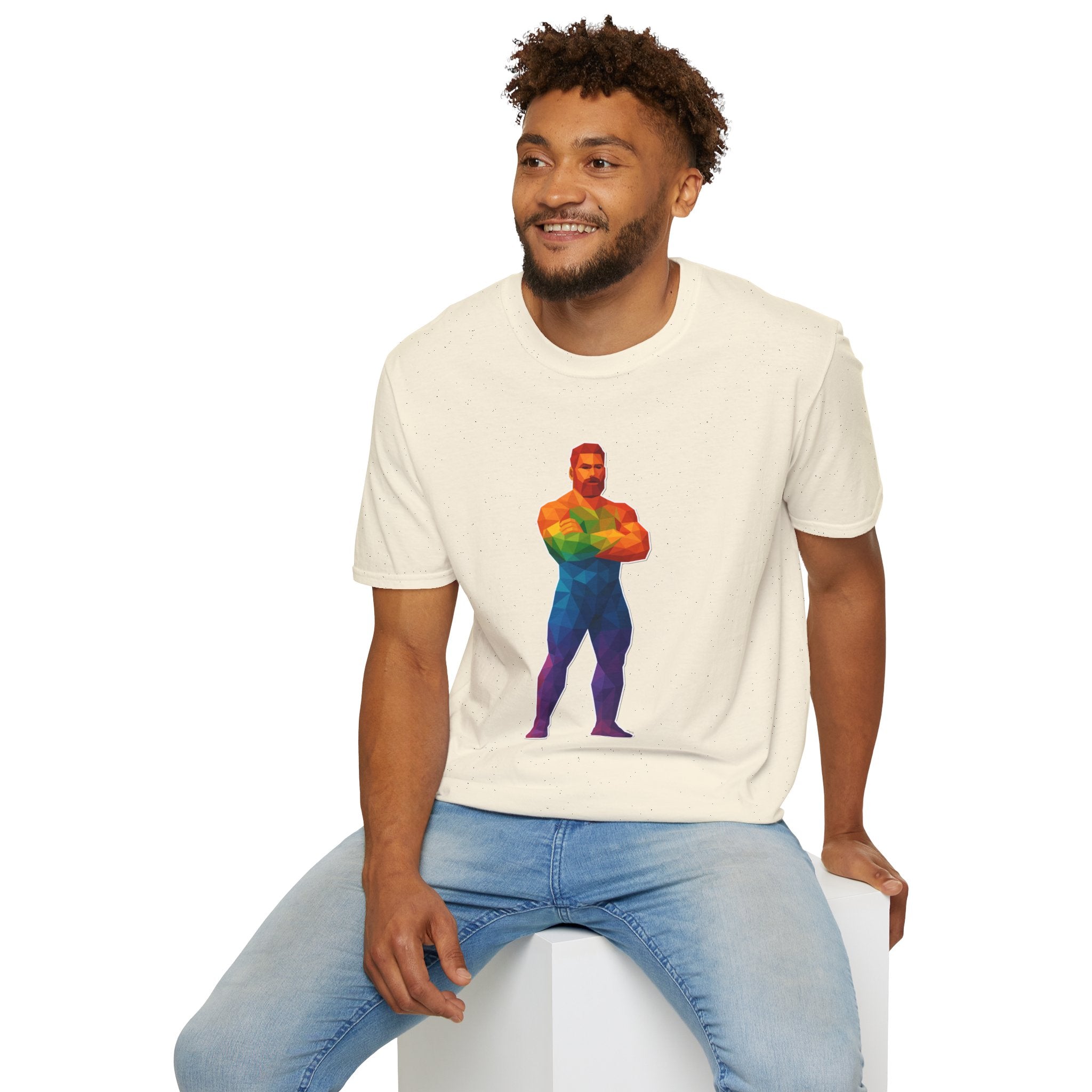 Geometric Pride Daddy - Unisex Softstyle T-Shirt