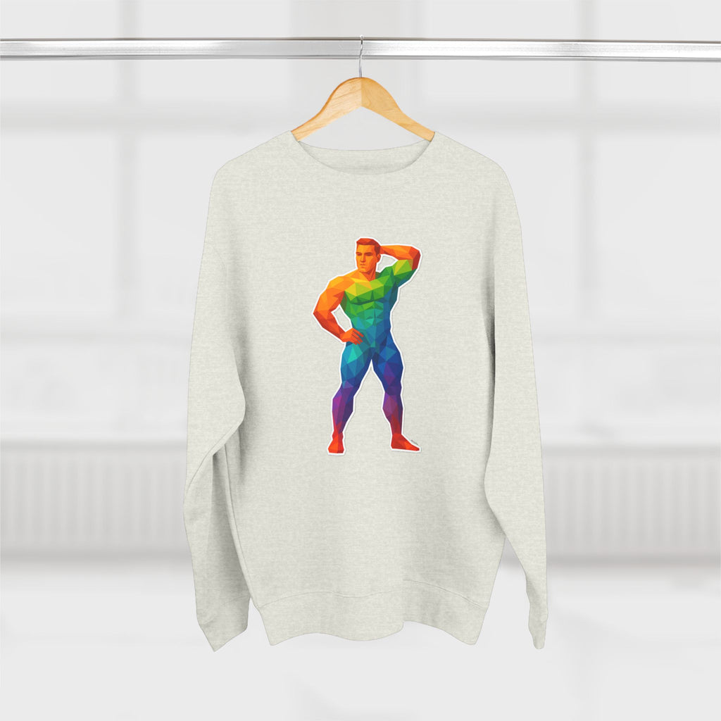 Geometric Pride Hunk - Unisex Crewneck Sweatshirt