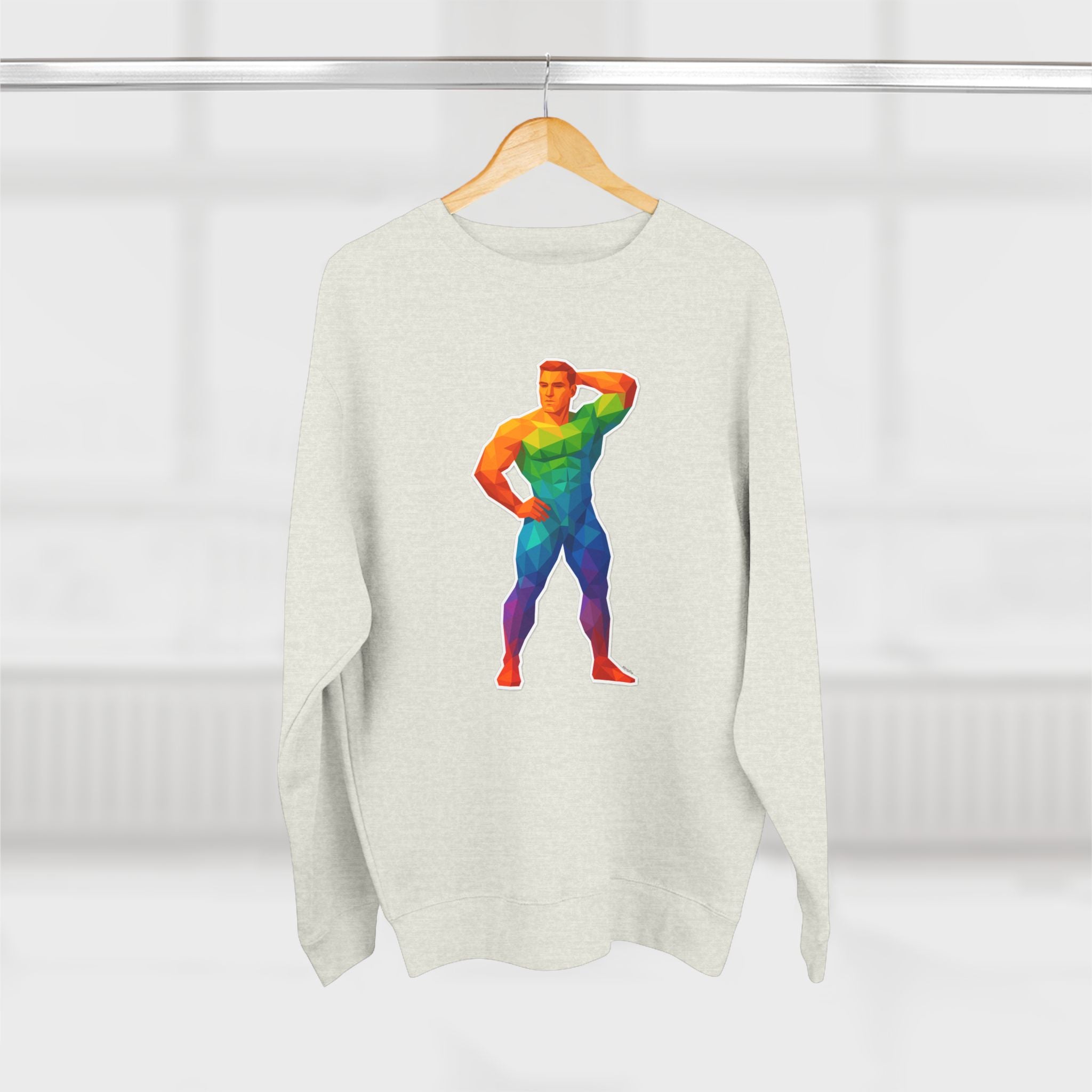 Geometric Pride Hunk - Unisex Crewneck Sweatshirt