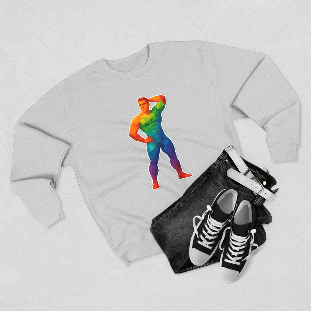 Geometric Pride Hunk - Unisex Crewneck Sweatshirt