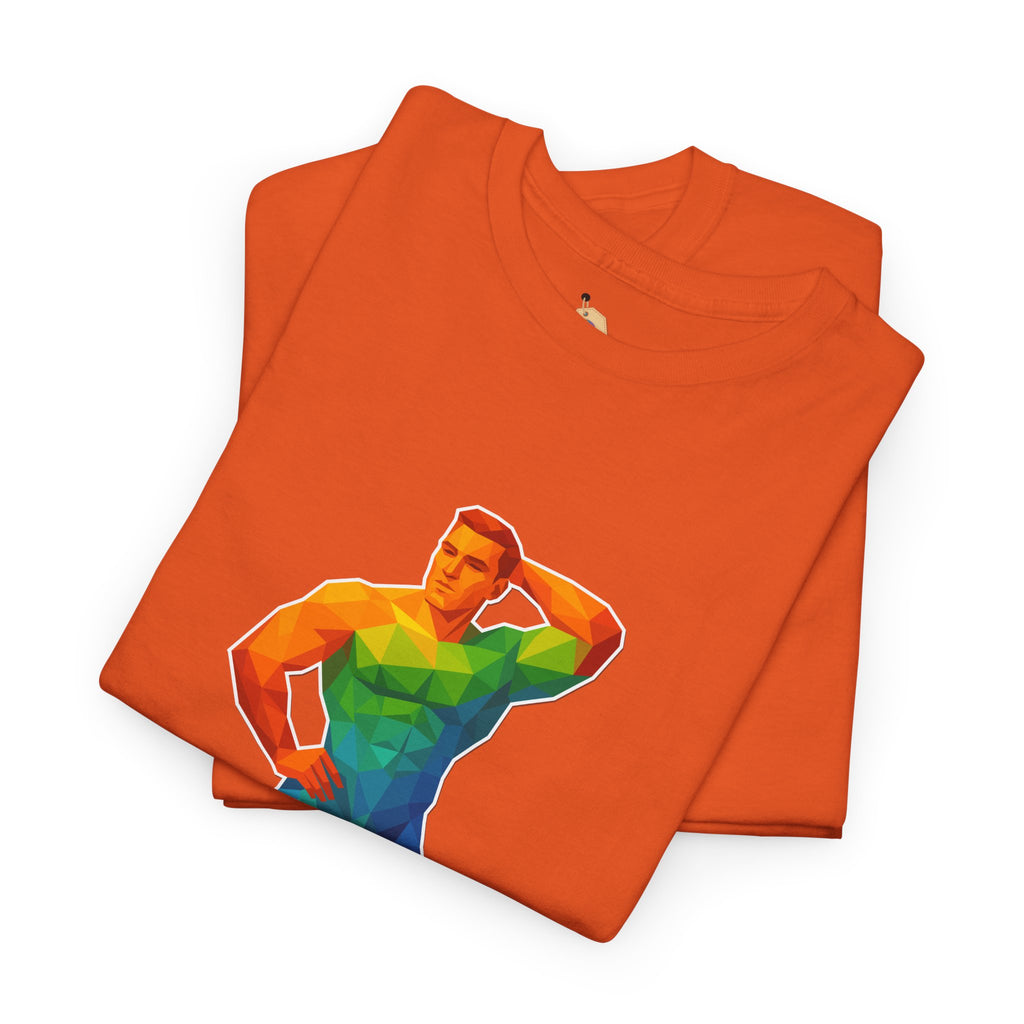 Geometric Pride Hunk - Unisex Heavy Cotton Shirt