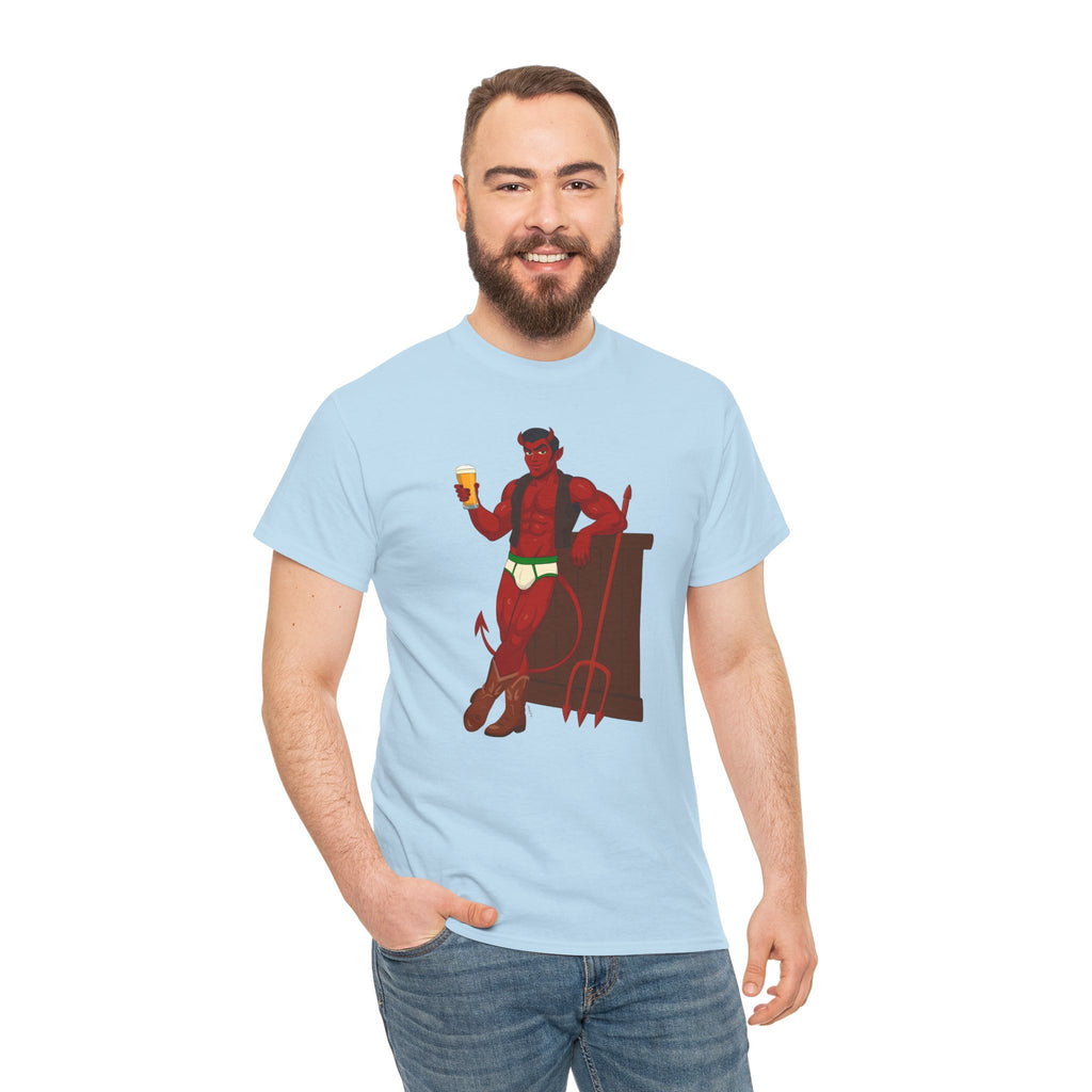 Saddle Up, Devil- Unisex Heavy Cotton Shirt