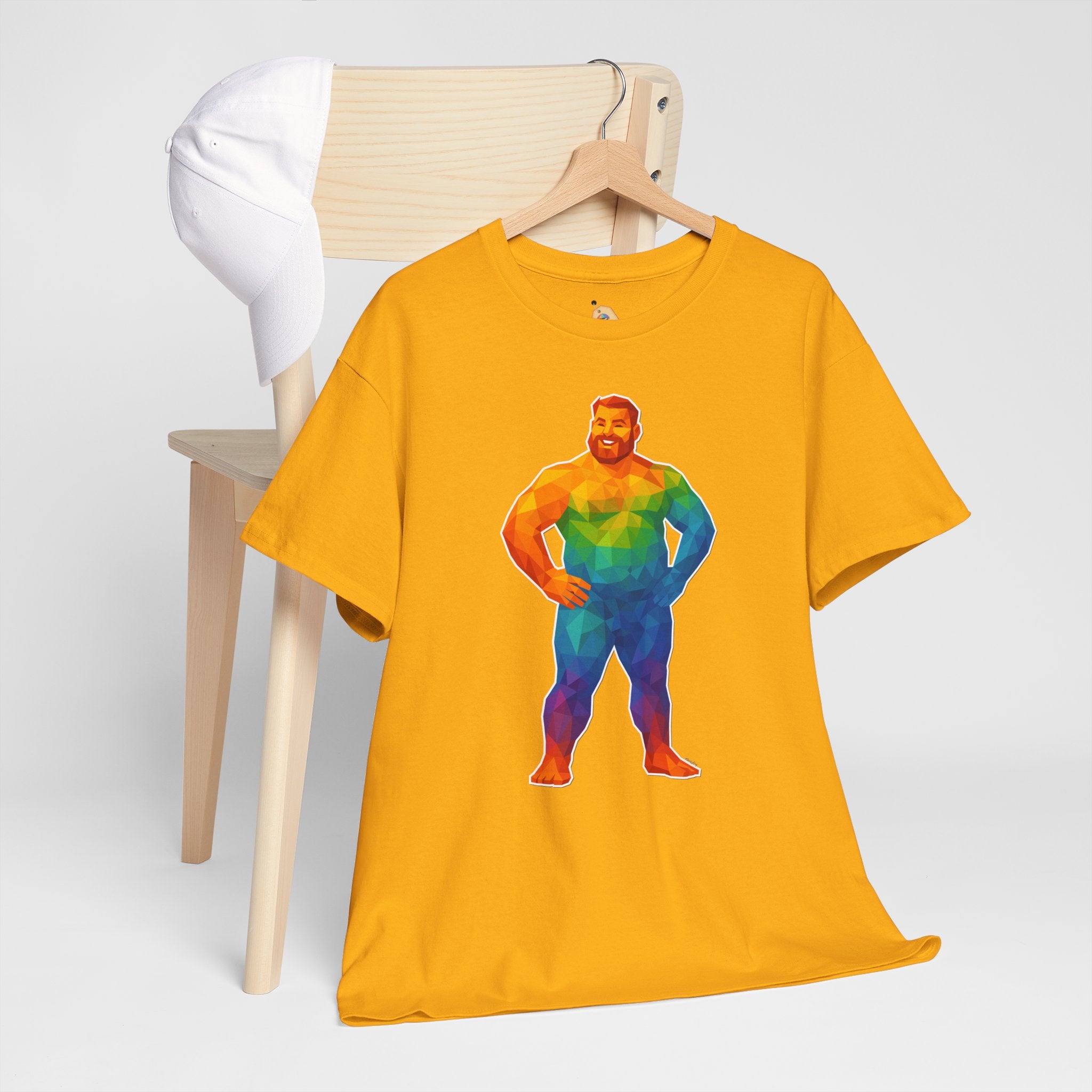 Geometric Pride Bear - Unisex Heavy Cotton Shirt