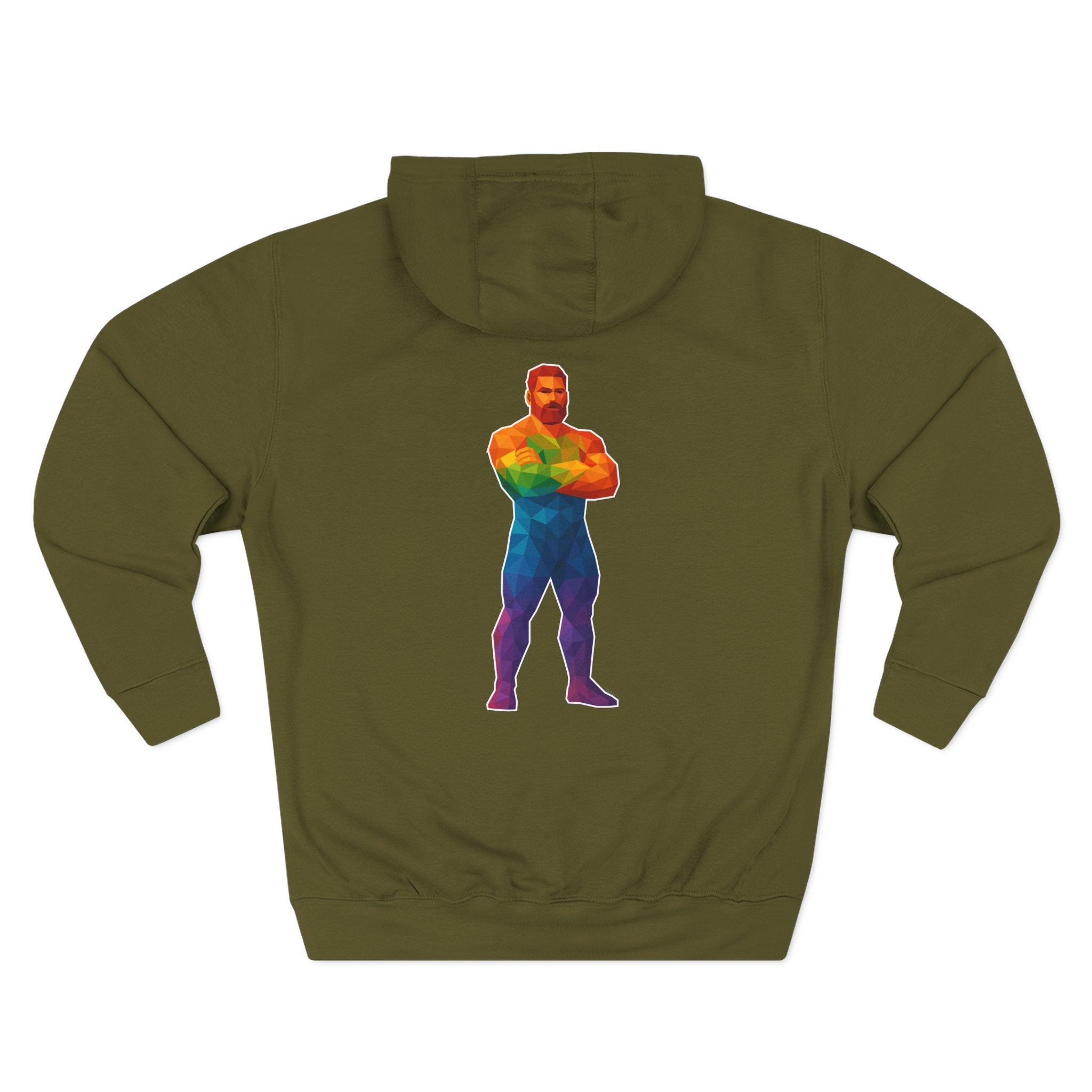 Geometric Pride Daddy - Three-Panel Fleece Hoodie