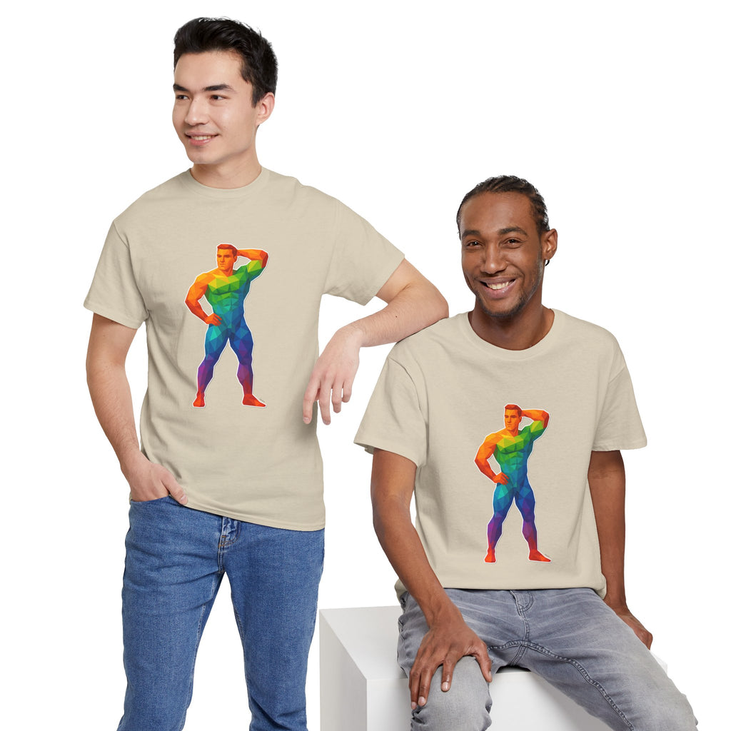 Geometric Pride Hunk - Unisex Heavy Cotton Shirt