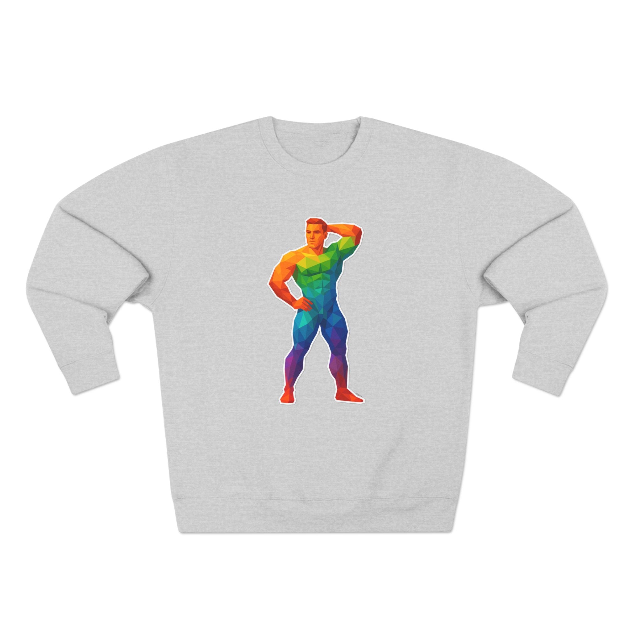 Geometric Pride Hunk - Unisex Crewneck Sweatshirt