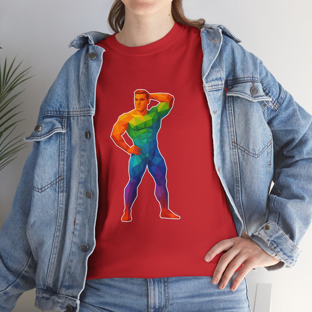 Geometric Pride Hunk - Unisex Heavy Cotton Shirt
