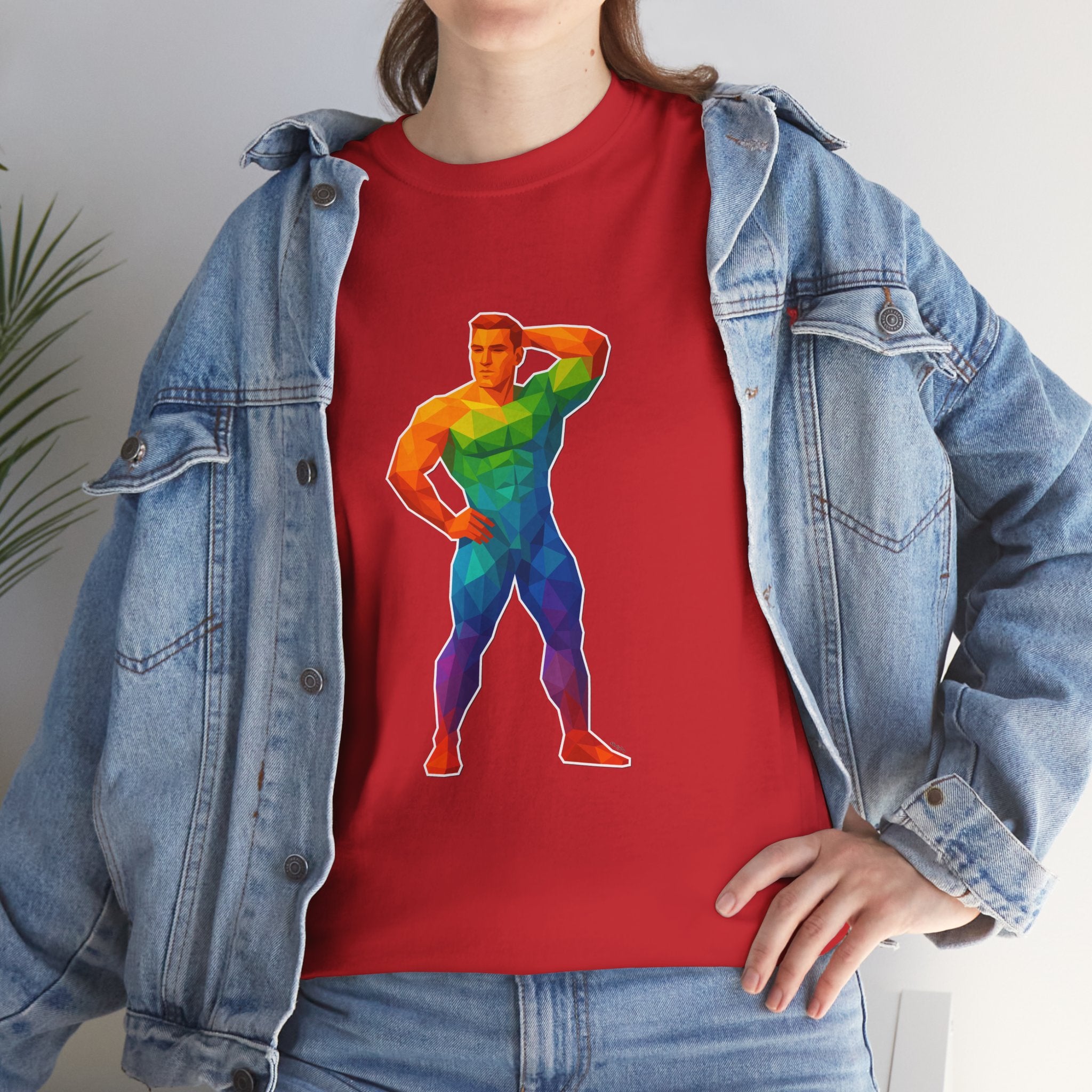 Geometric Pride Hunk - Unisex Heavy Cotton Shirt