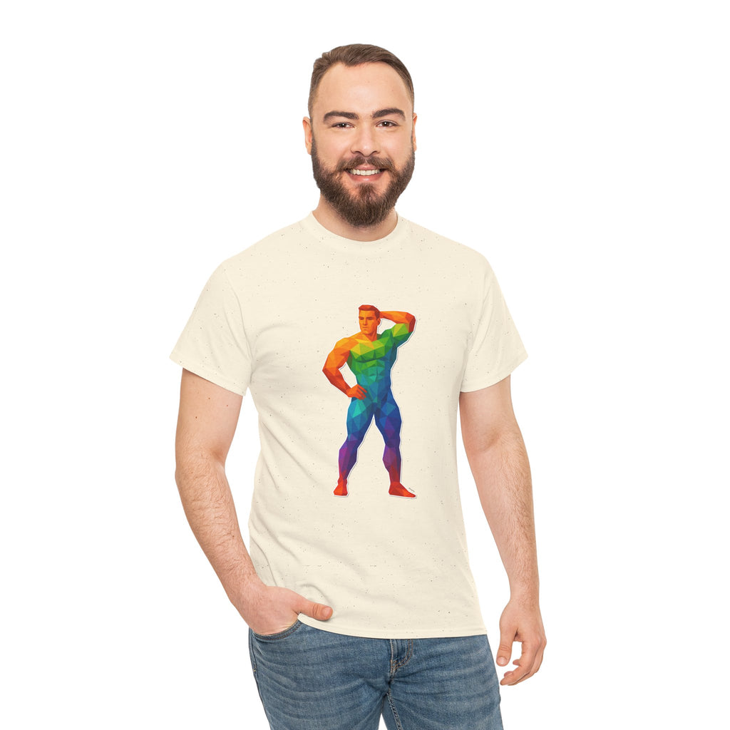 Geometric Pride Hunk - Unisex Heavy Cotton Shirt