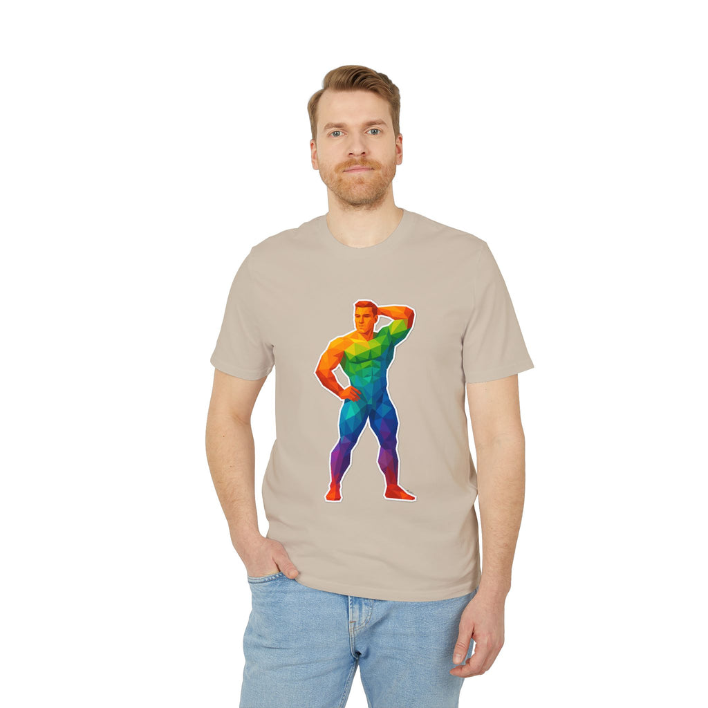 Geometric Pride Hunk - Organic Staple T-shirt