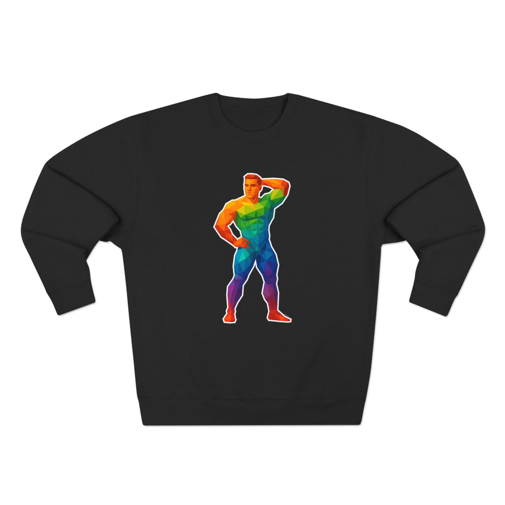 Geometric Pride Hunk - Unisex Crewneck Sweatshirt