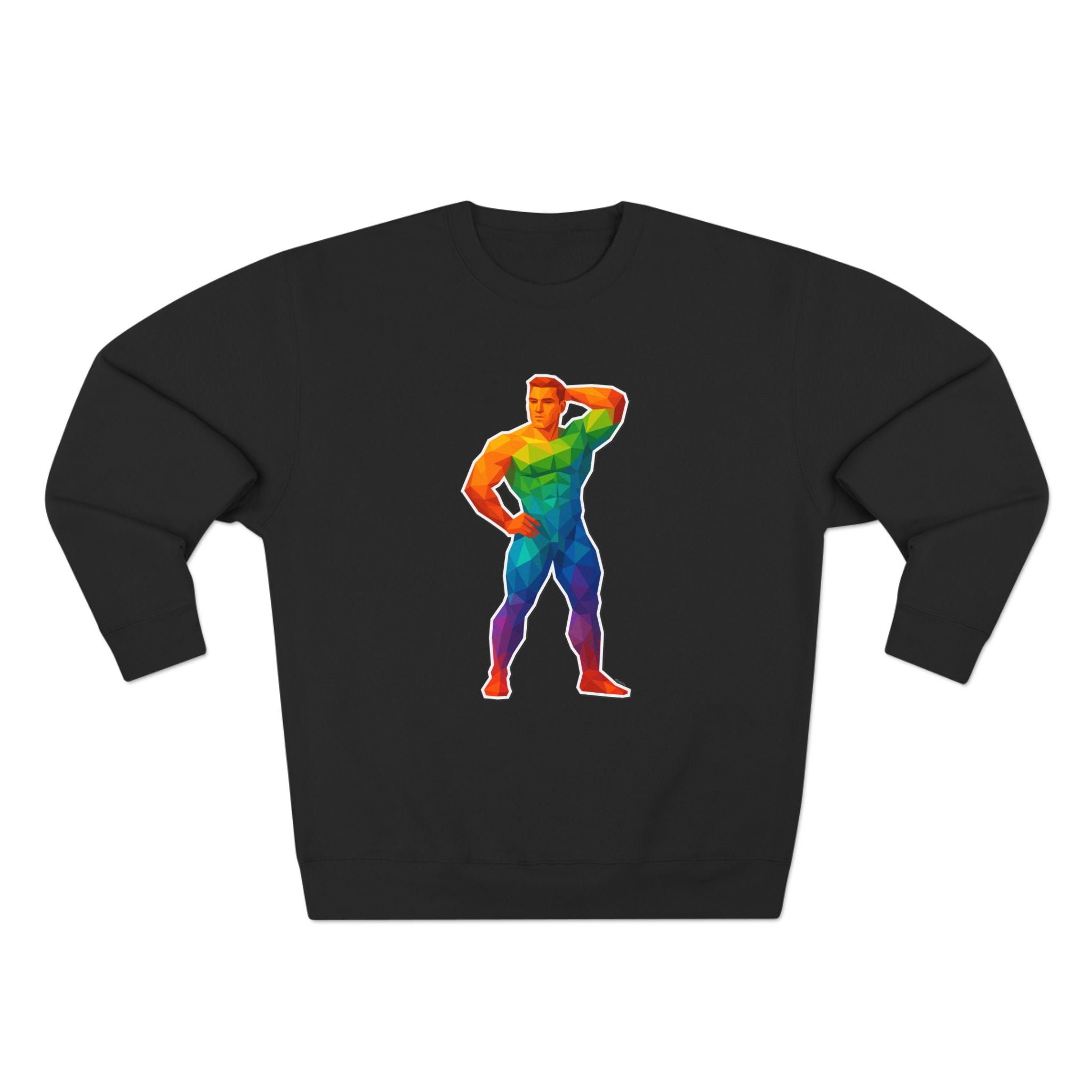 Geometric Pride Hunk - Unisex Crewneck Sweatshirt