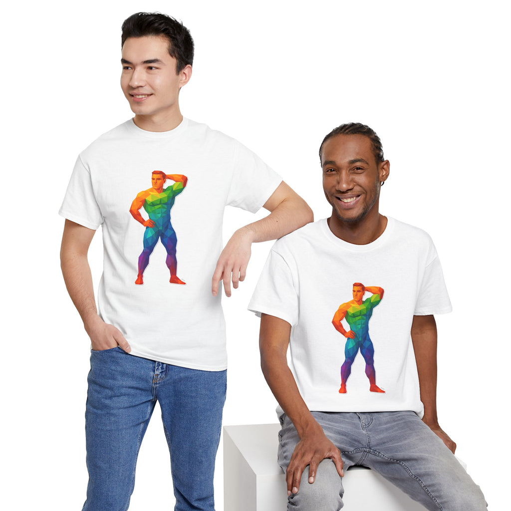 Geometric Pride Hunk - Unisex Heavy Cotton Shirt