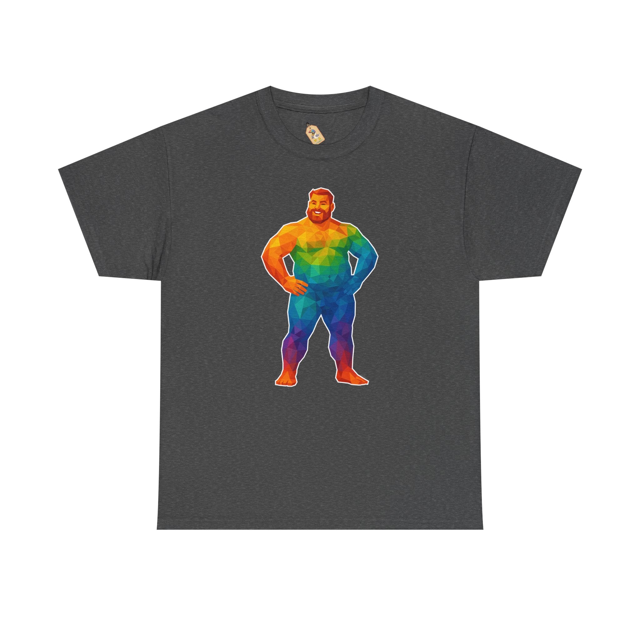 Geometric Pride Bear - Unisex Heavy Cotton Shirt
