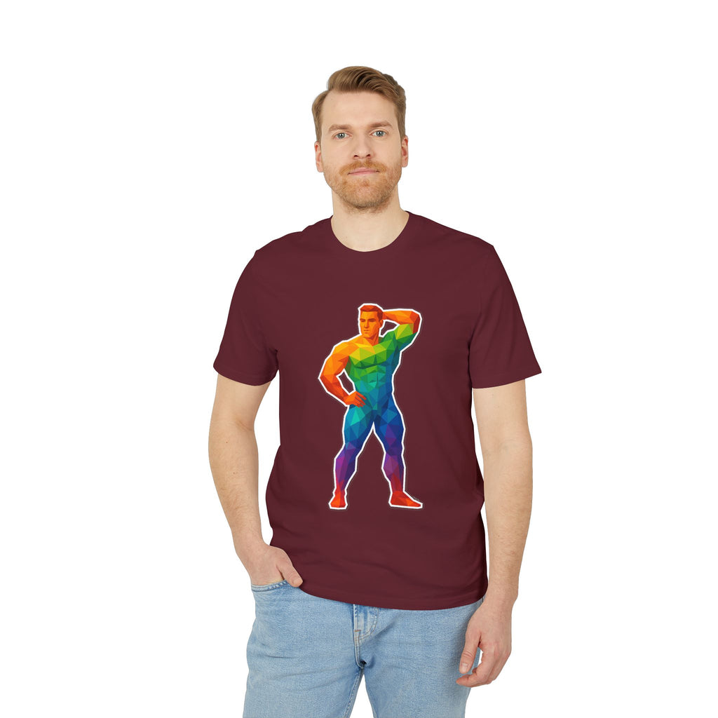 Geometric Pride Hunk - Organic Staple T-shirt