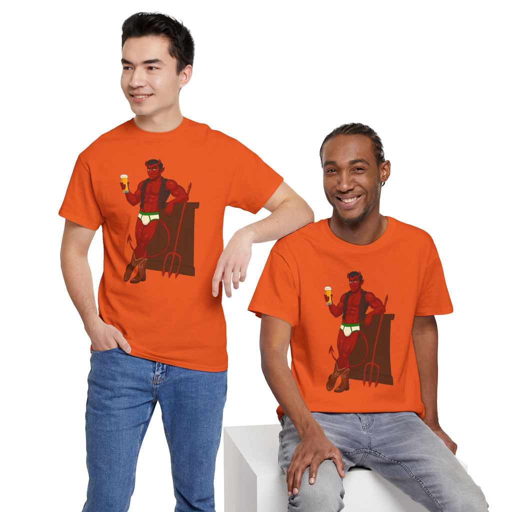 Saddle Up, Devil- Unisex Heavy Cotton Shirt