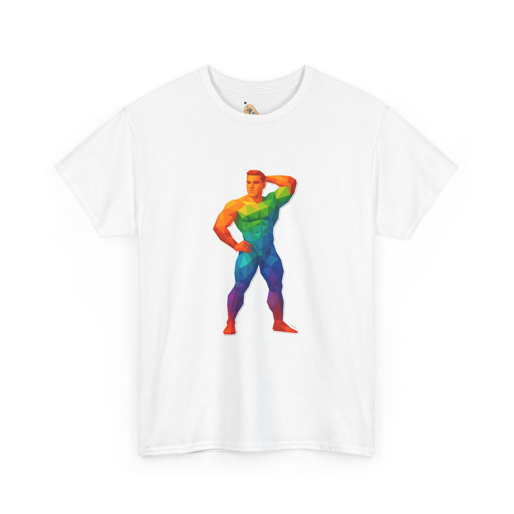 Geometric Pride Hunk - Unisex Heavy Cotton Shirt