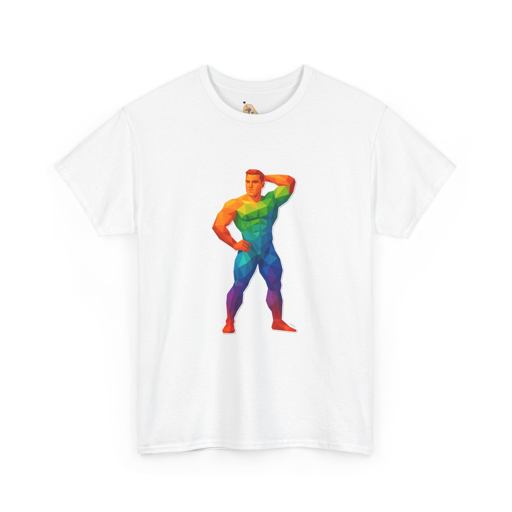 Geometric Pride Hunk - Unisex Heavy Cotton Shirt
