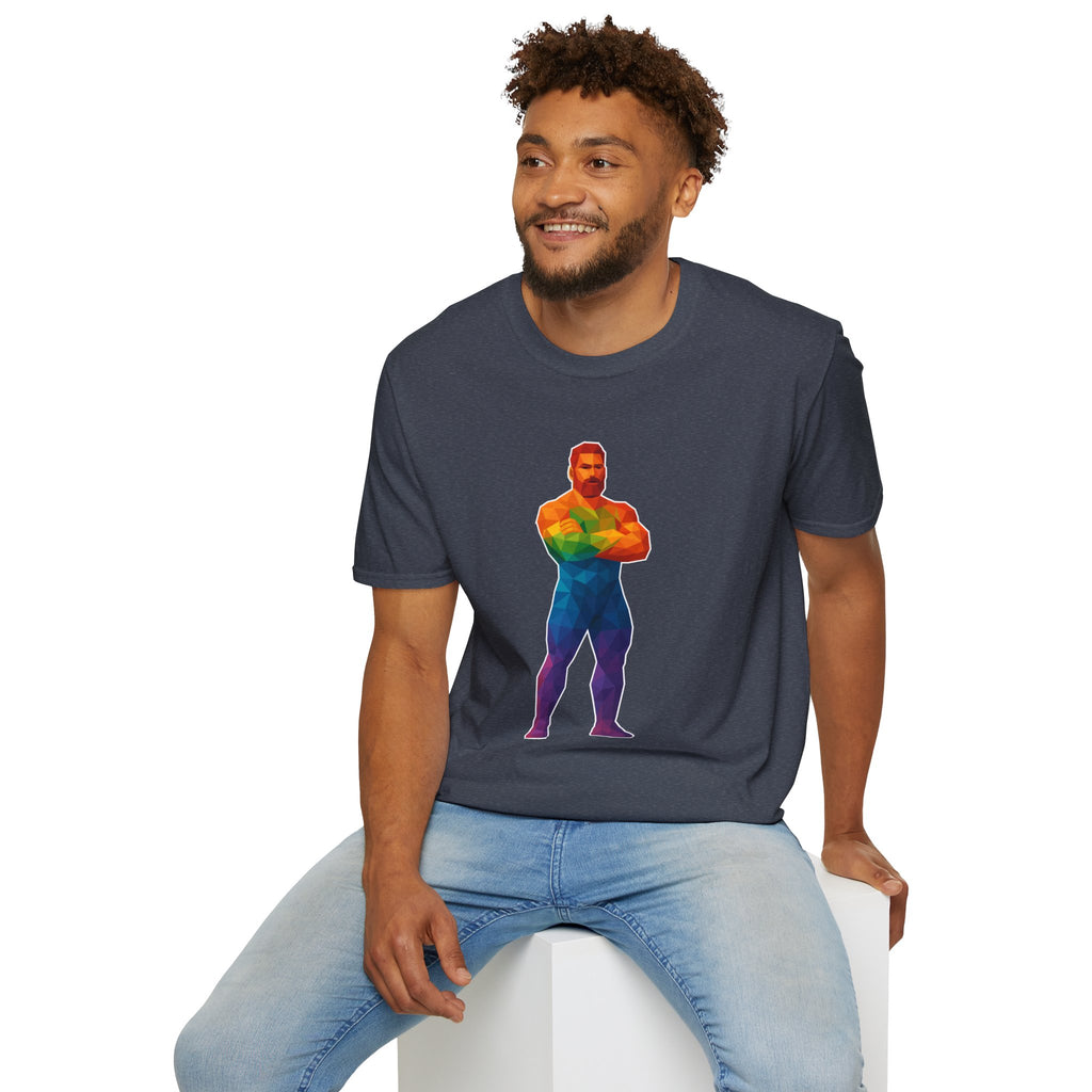 Geometric Pride Daddy - Unisex Softstyle T-Shirt
