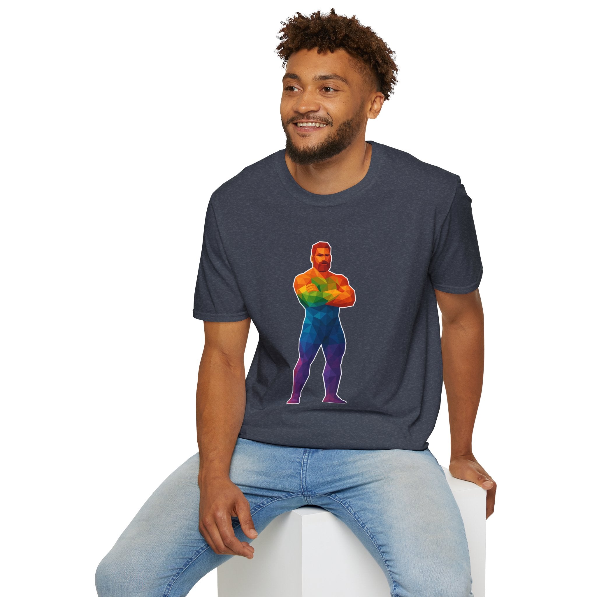 Geometric Pride Daddy - Unisex Softstyle T-Shirt
