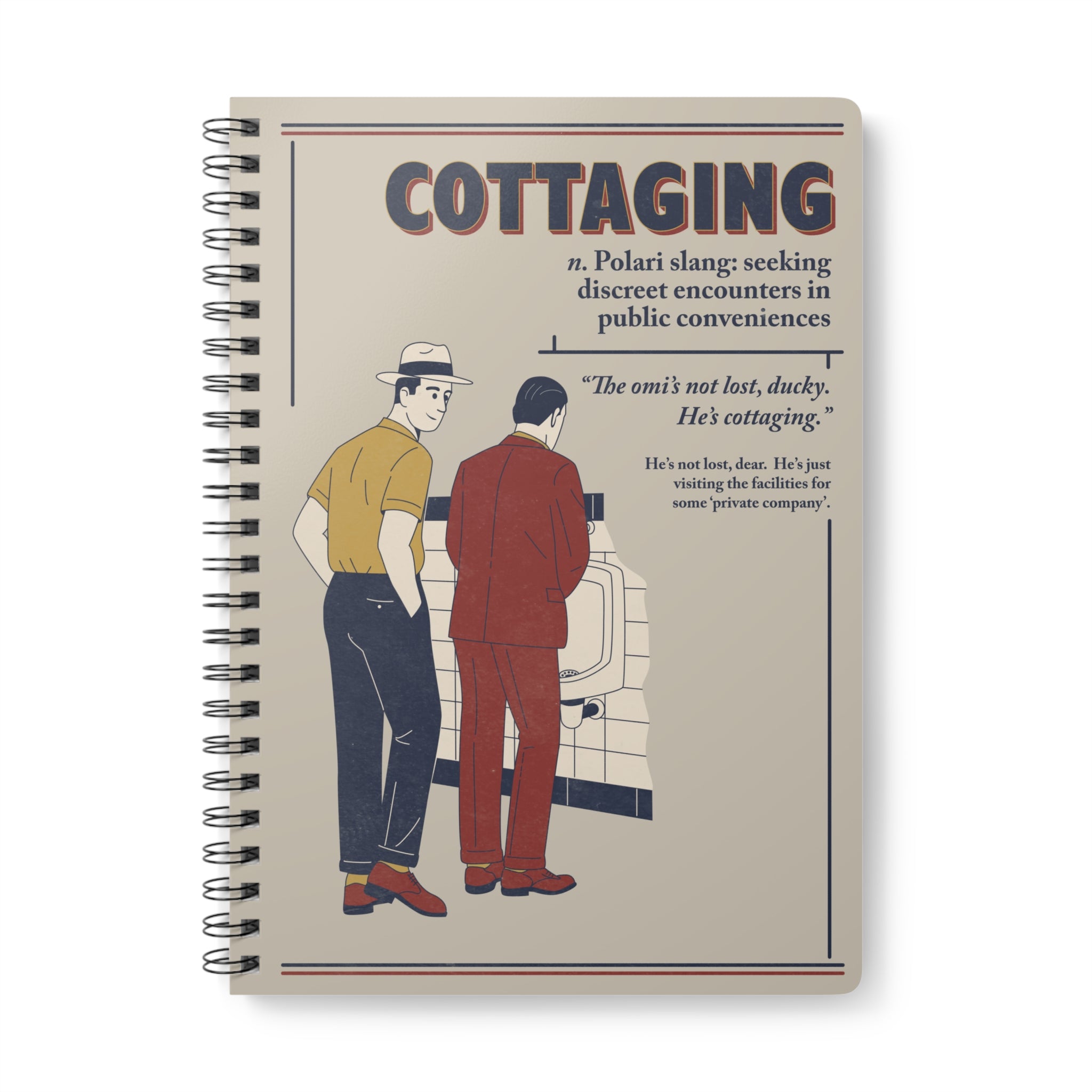 Polari: Cottaging - Wire-o-bound Notebook