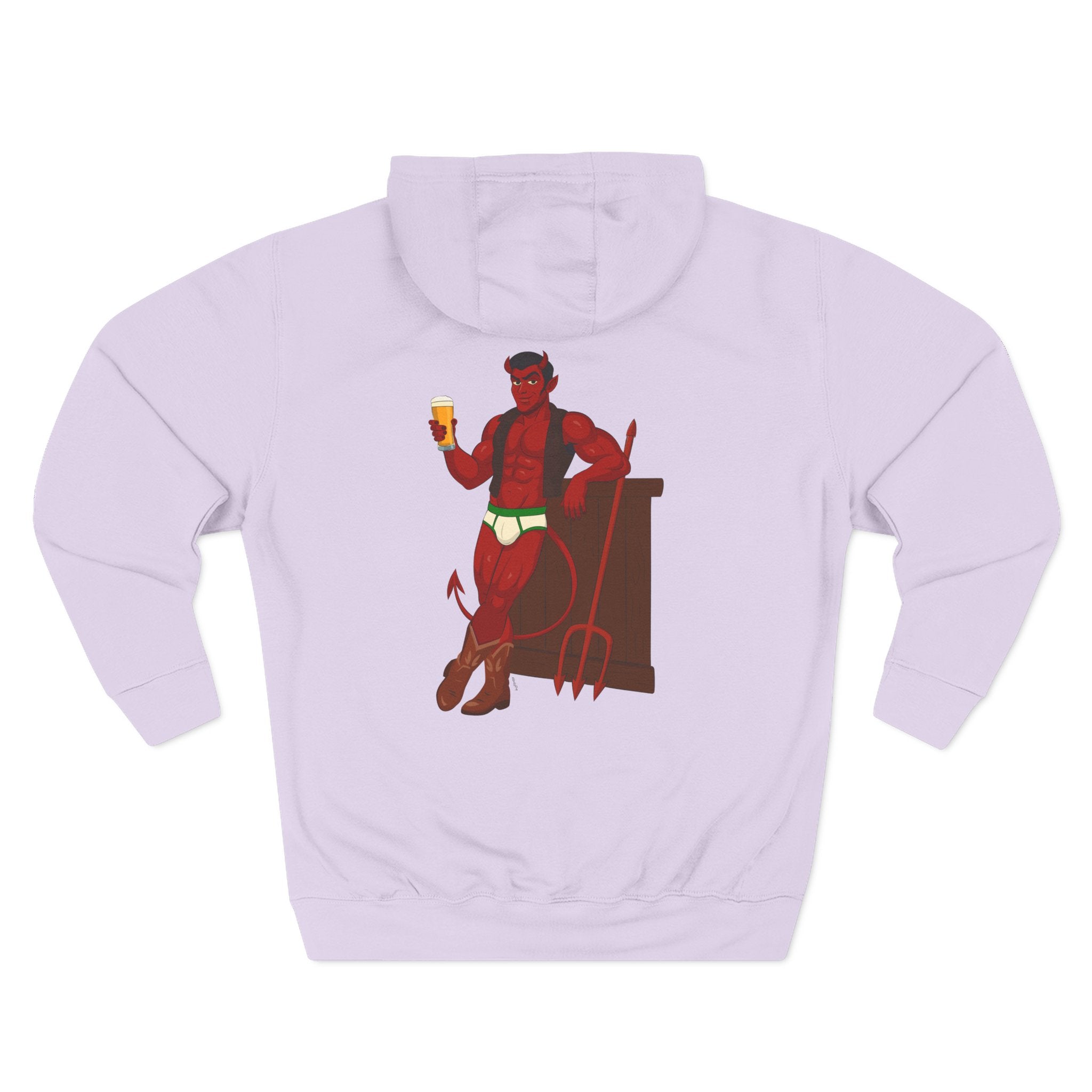 Saddle Up, Devil - Three-Panel Fleece Hoodie