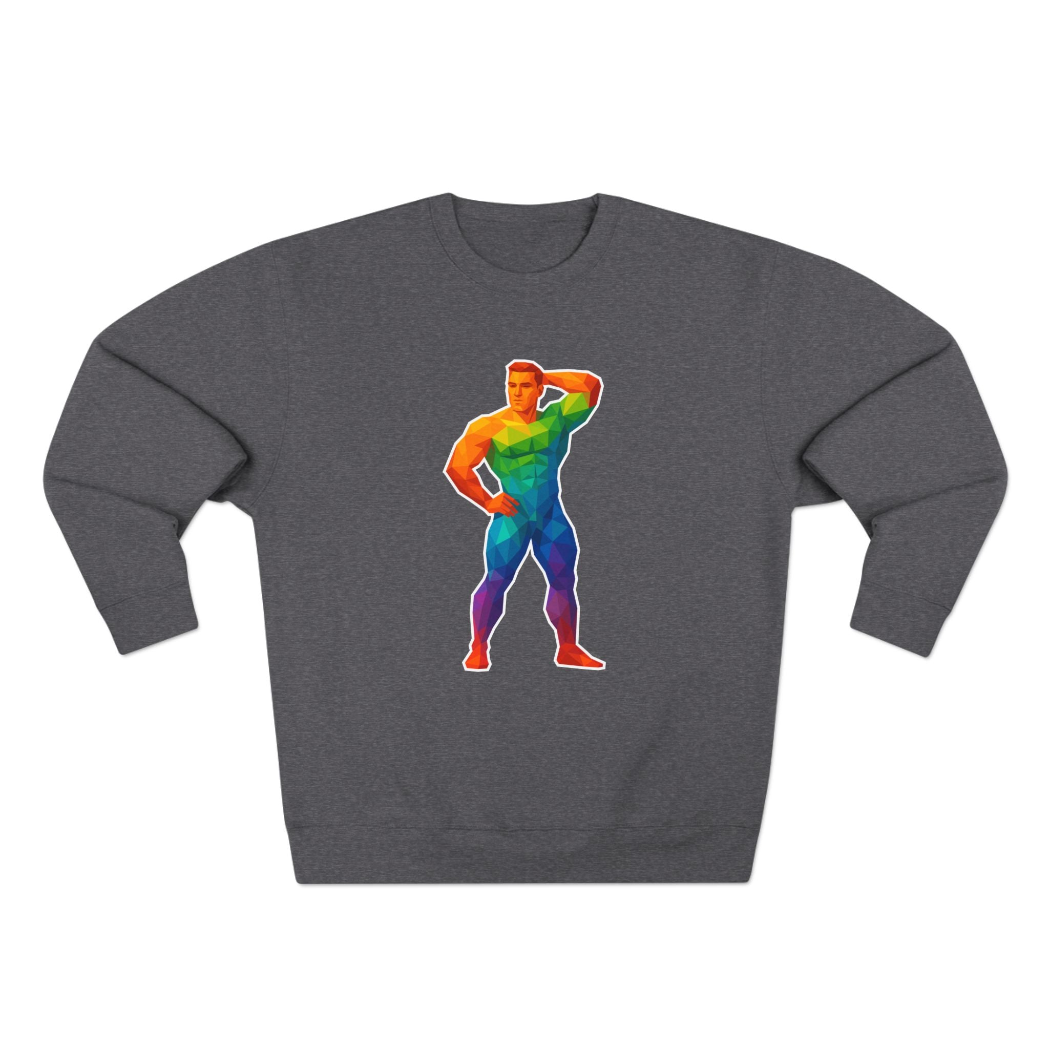 Geometric Pride Hunk - Unisex Crewneck Sweatshirt