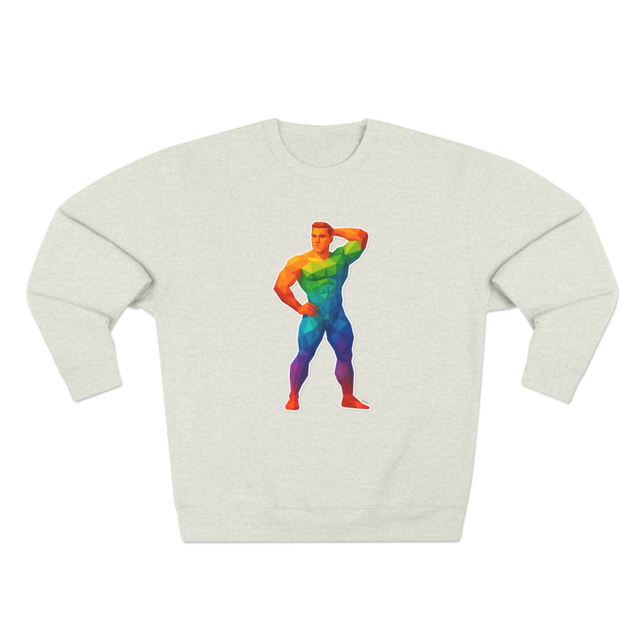 Geometric Pride Hunk - Unisex Crewneck Sweatshirt