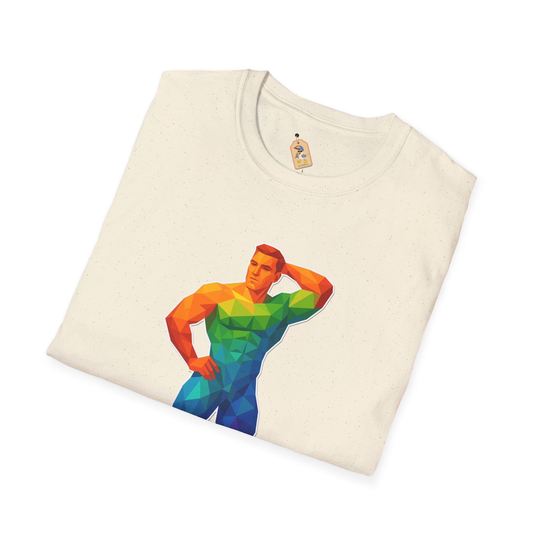 Geometric Pride Hunk - Unisex Softstyle T-Shirt