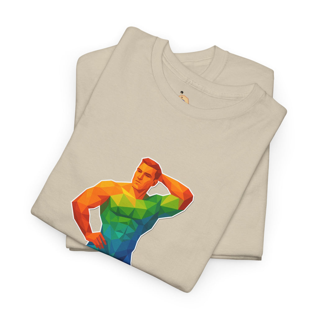 Geometric Pride Hunk - Unisex Heavy Cotton Shirt