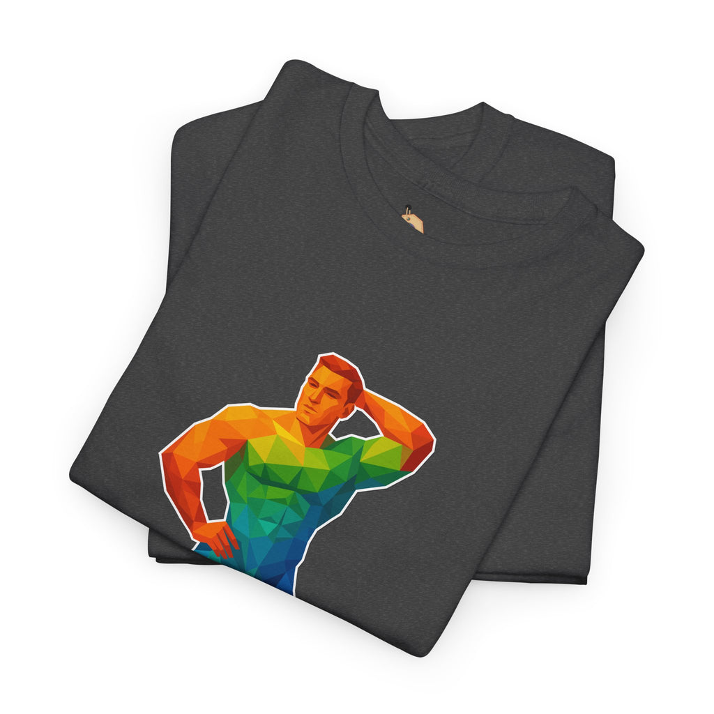 Geometric Pride Hunk - Unisex Heavy Cotton Shirt